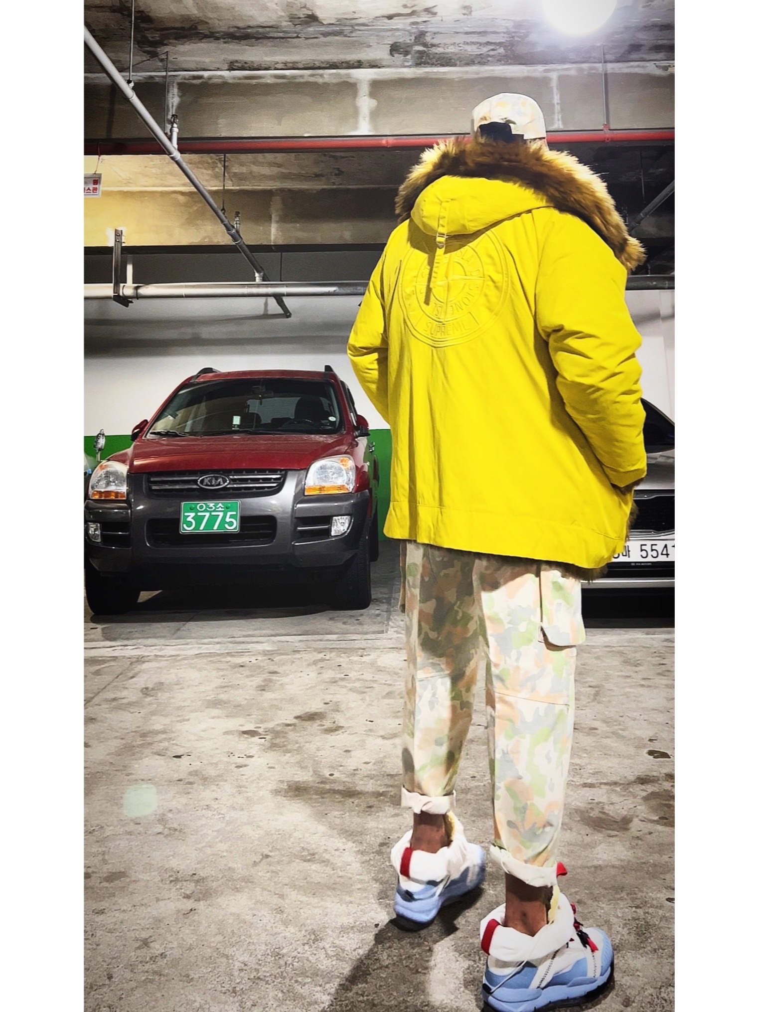 Supreme x Stone Island Reactive Ice Camo Ripstop Camp Cap Tan - 22SS, Supreme x Stone Island Reactive Ice Camo Ripstop Jacket Tan - 22SS ์ฐฉ์ฉ ์คํ์ผ - 3