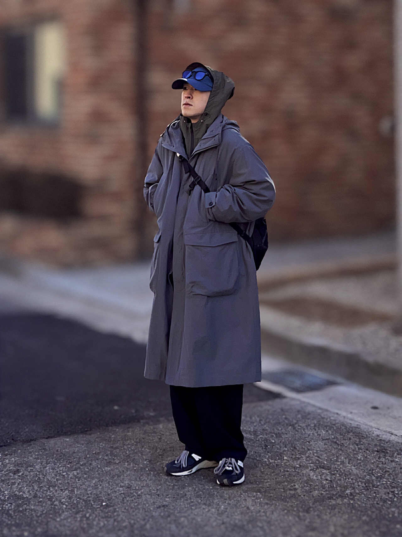 New Balance 991 Made in UK Navy 착용 스타일 - 3