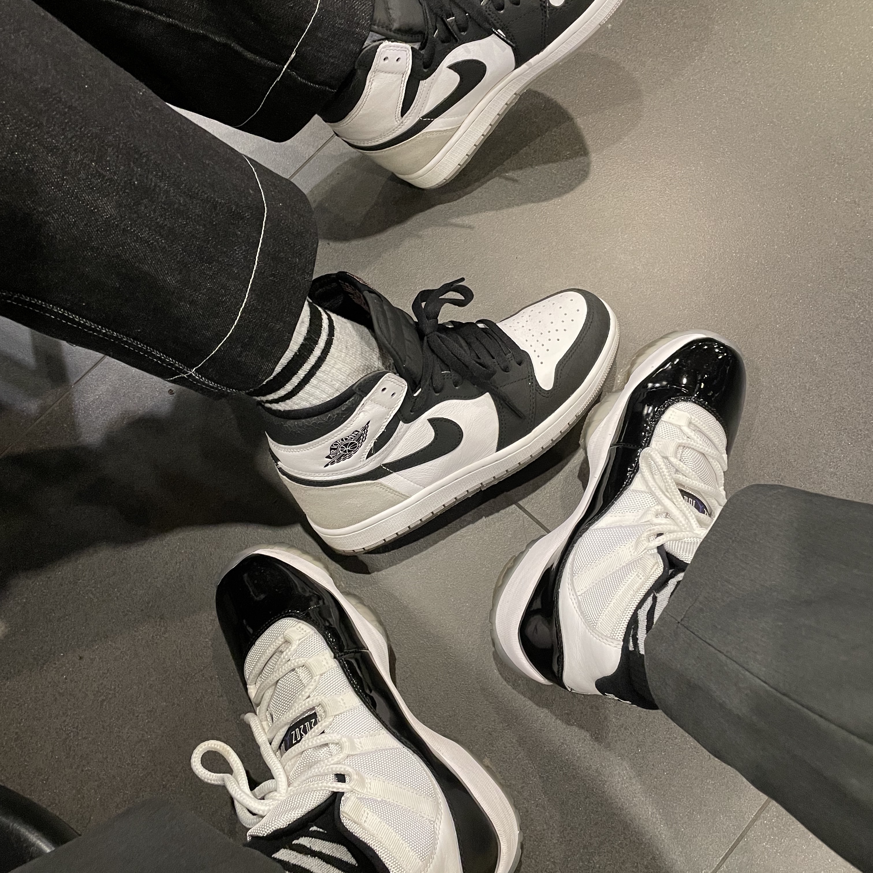 Jordan 11 Retro Concord 2018, Jordan 1 Retro High OG Bleached Coral 착용 스타일 - 1