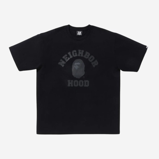 베이프 x 네이버후드 티셔츠 블랙