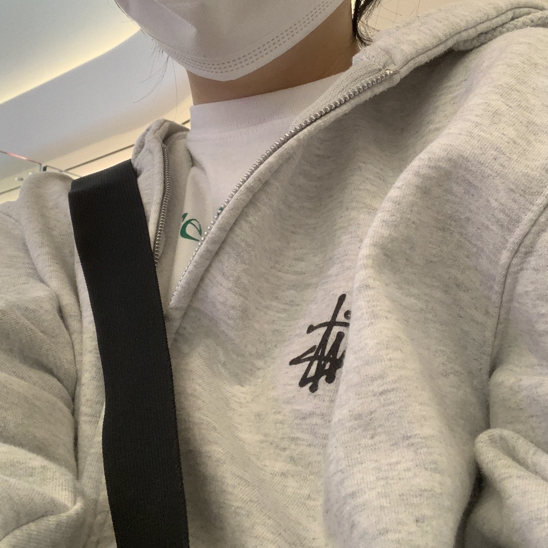 Stussy Basic Stussy Hoodie Ash Heather 2022 착용 스타일 - 3