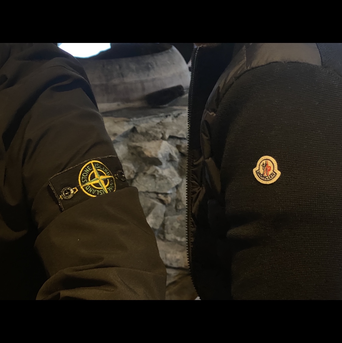 Moncler Padded Wool Cardigan Navy Blue - 22FW 착용 스타일
