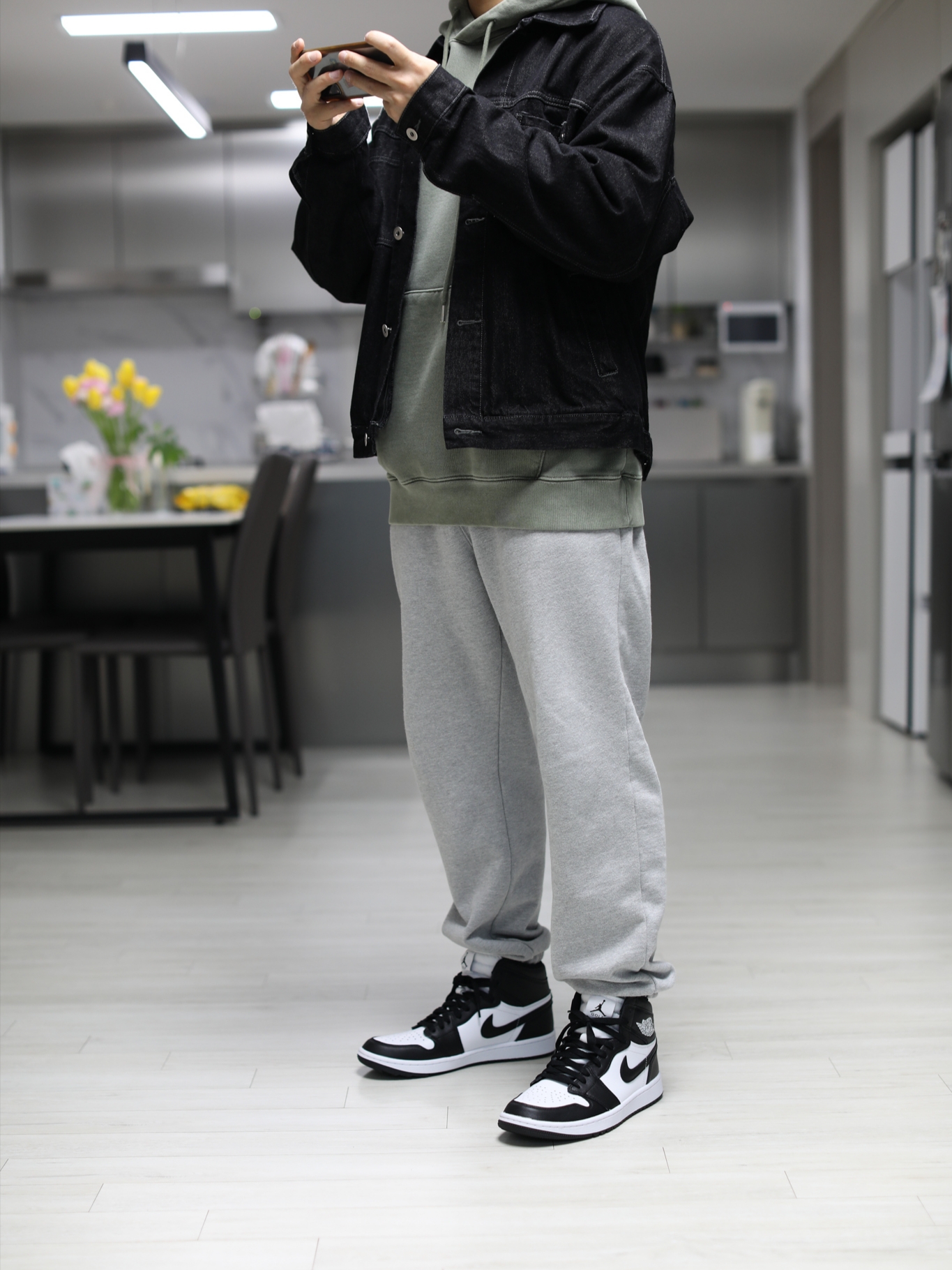 Jordan 1 High Golf White Black 착용 스타일