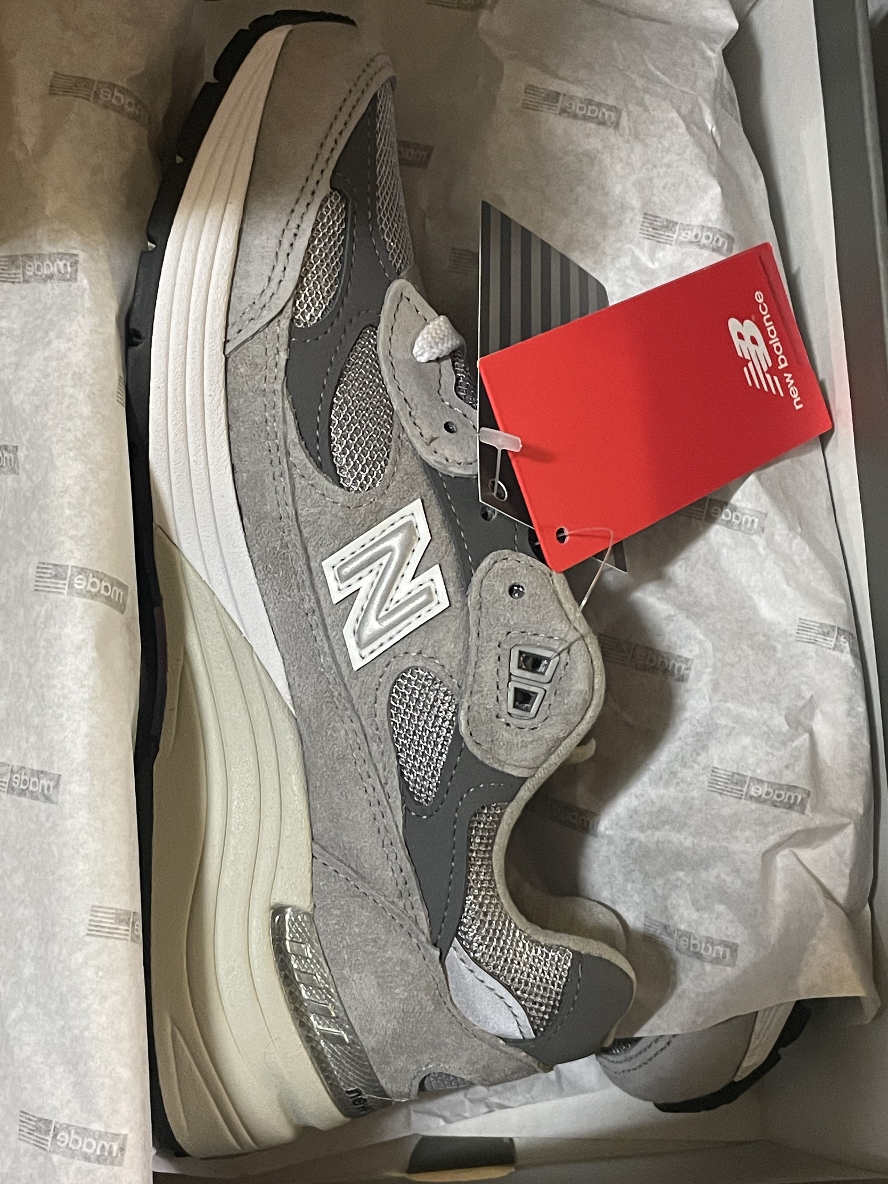 New Balance 992 Made in USA Grey - D Standard 착용 스타일