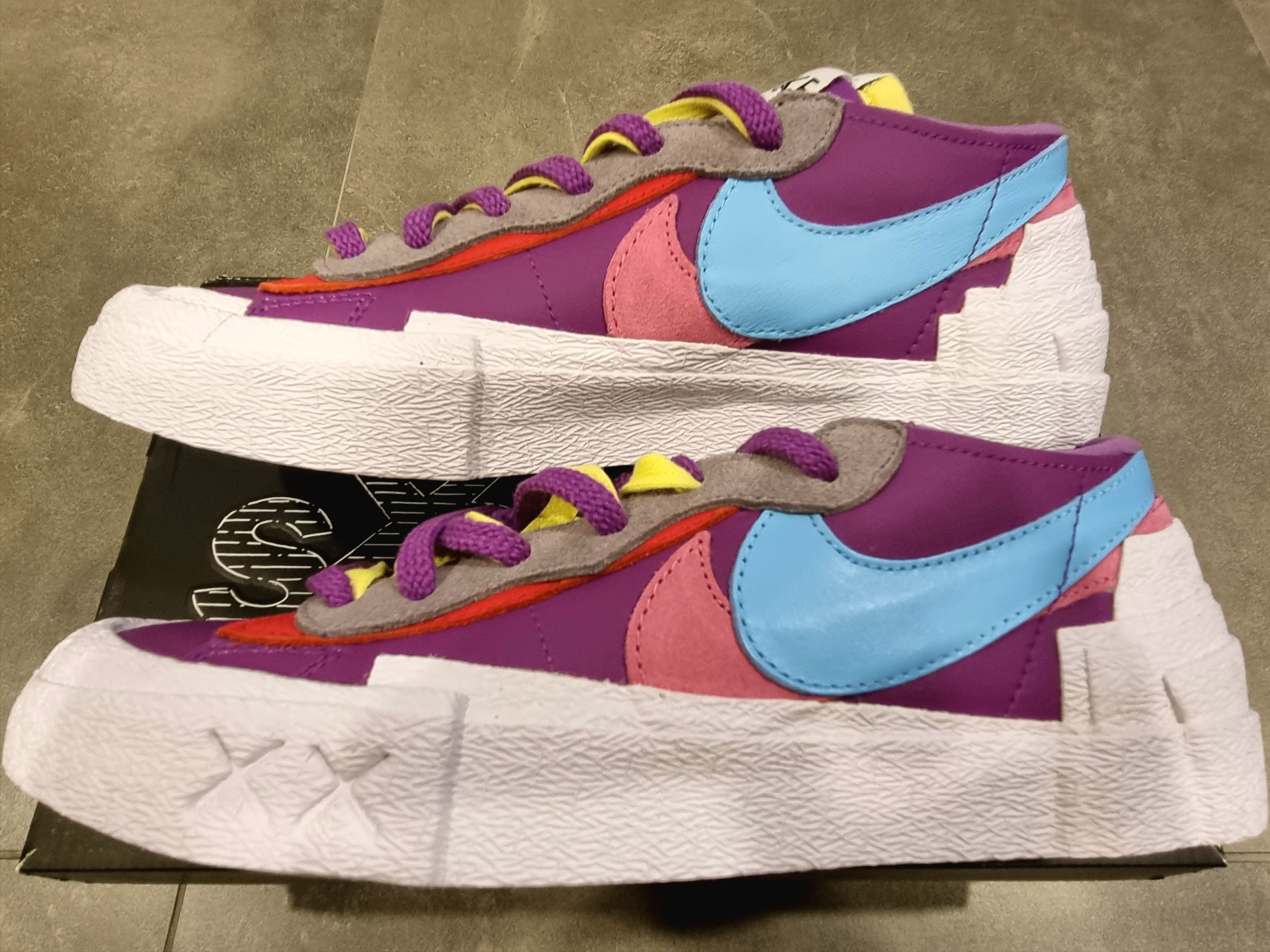 Nike x Sacai x Kaws Blazer Low Purple Dusk 착용 스타일 - 2