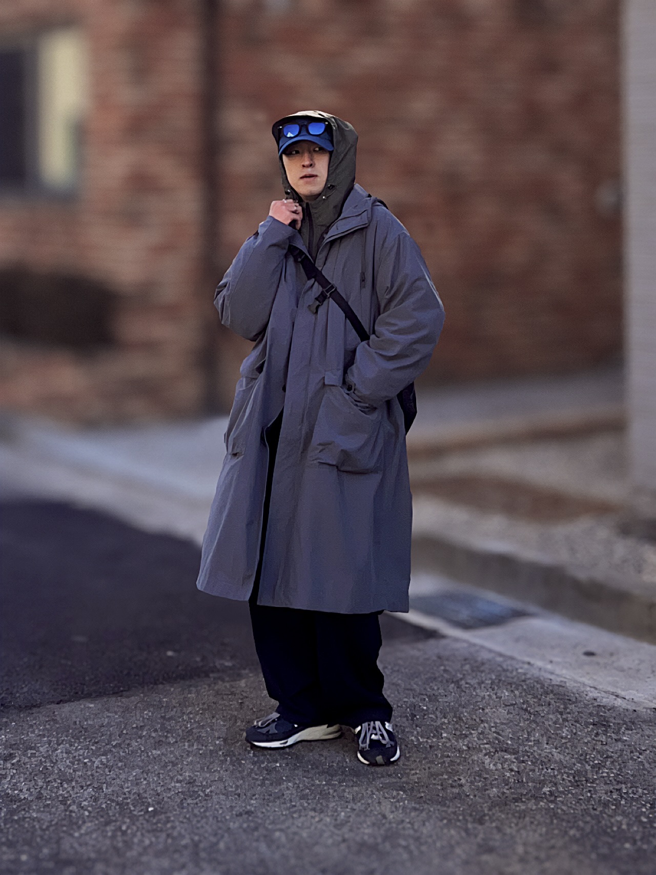 New Balance 991 Made in UK Navy 착용 스타일 - 1