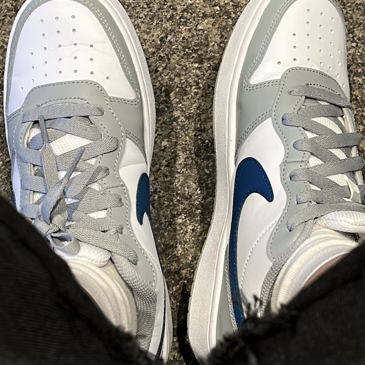 (GS) Nike Court Borough Low 2 Light Smoke Grey 착용 스타일