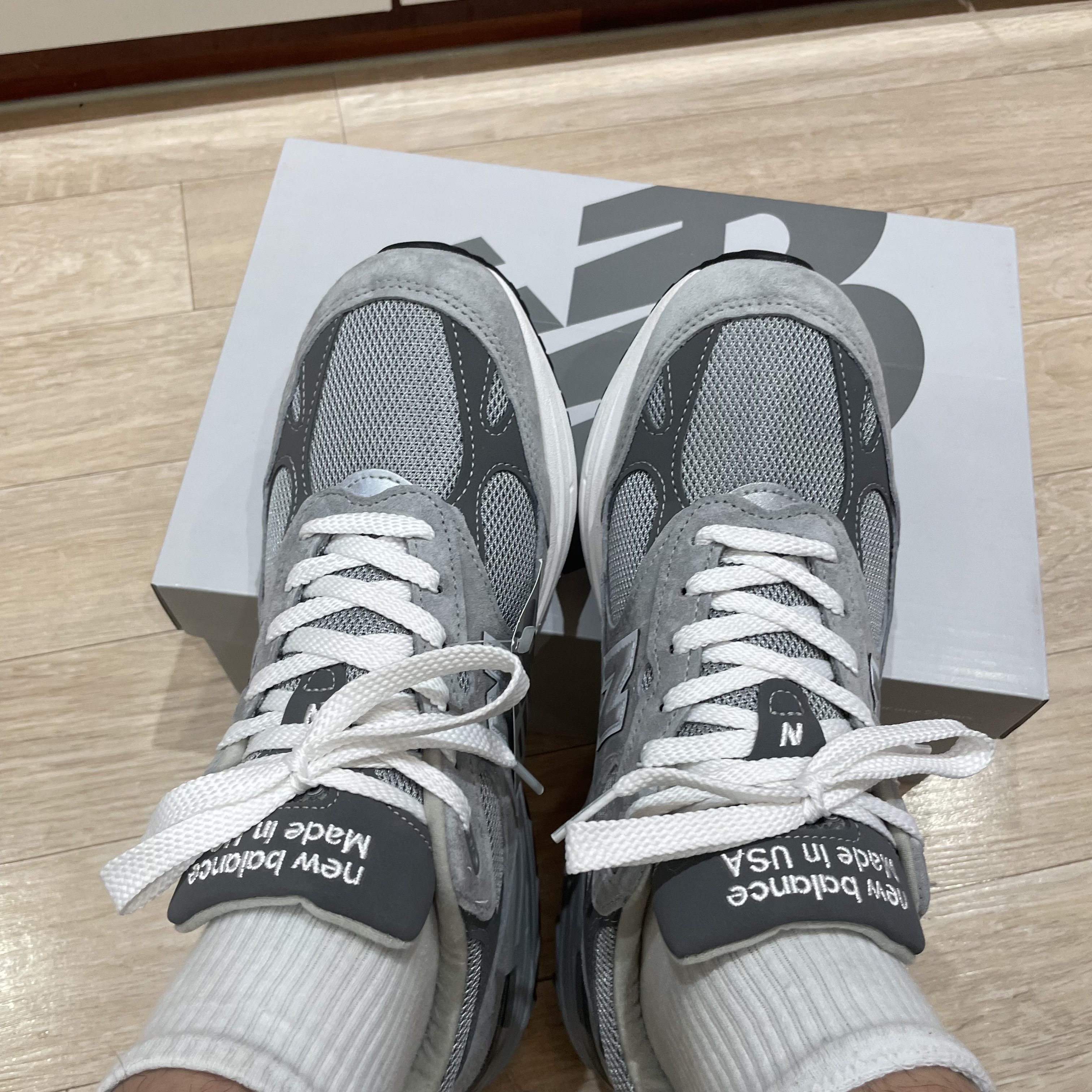 New Balance 993 Made in USA Grey - D Standard 착용 스타일