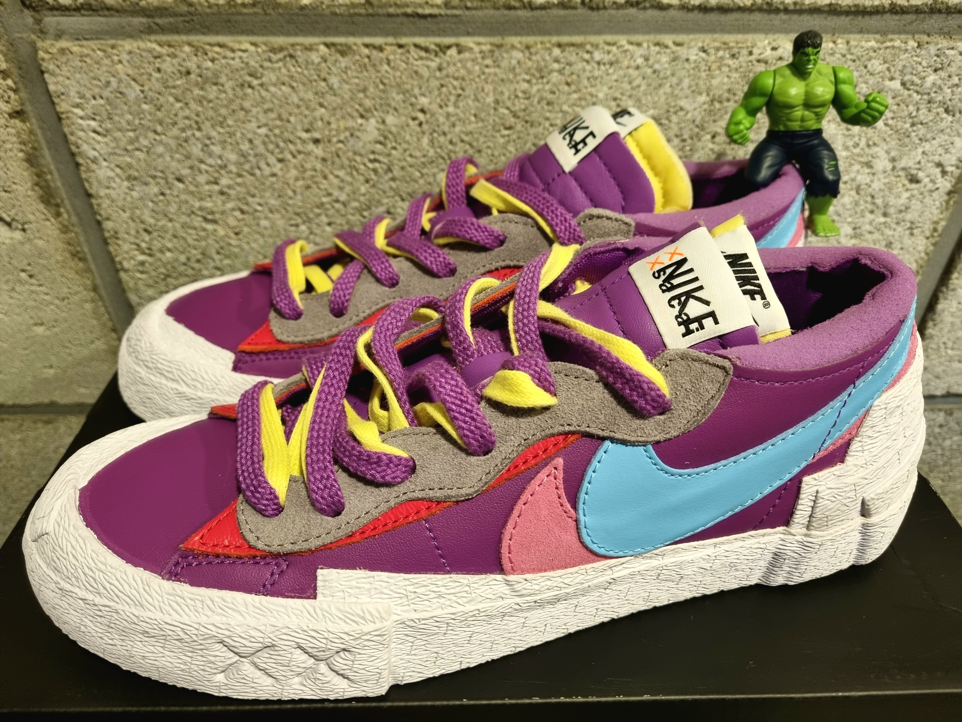 Nike x Sacai x Kaws Blazer Low Purple Dusk 착용 스타일 - 1