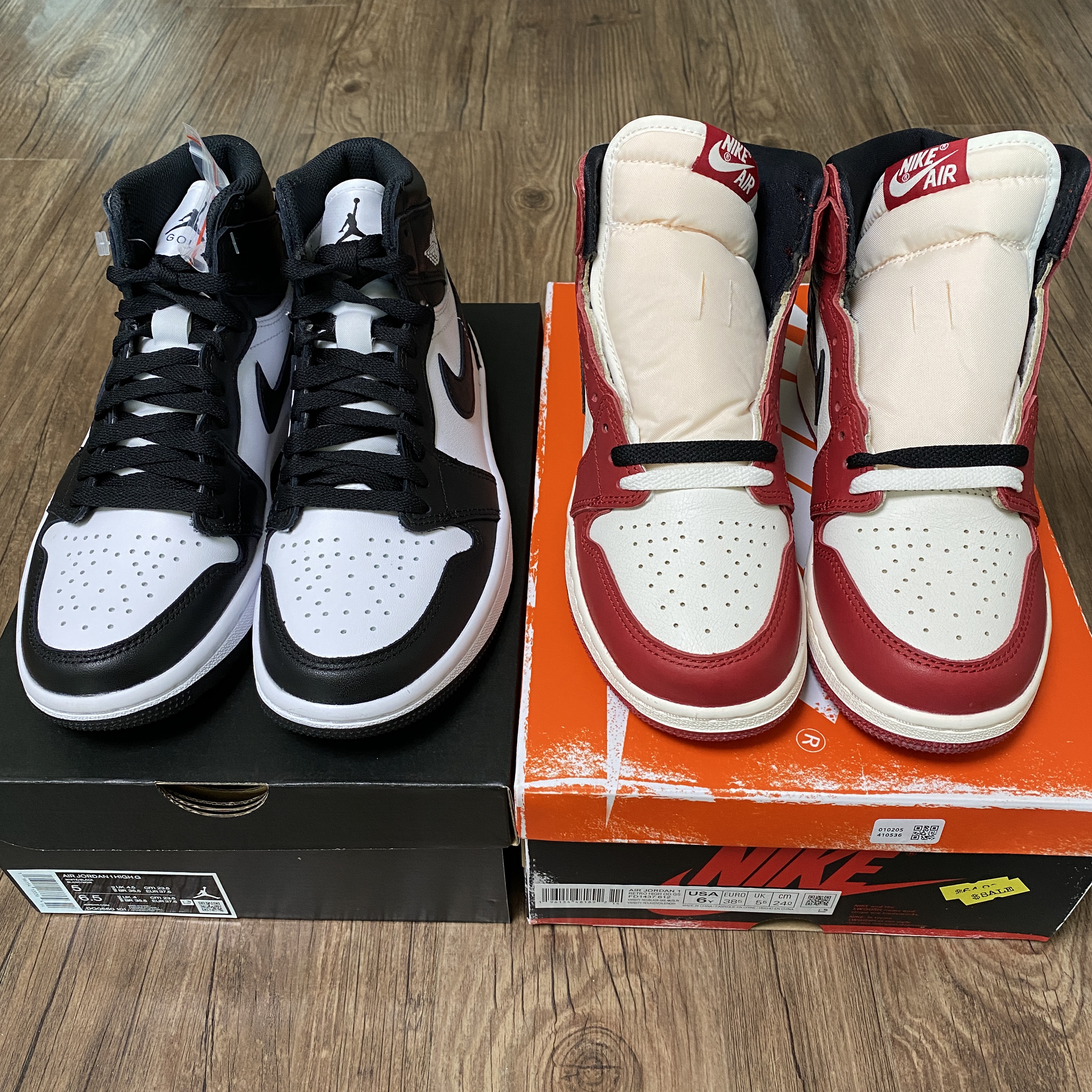 (GS) Jordan 1 Retro High OG Chicago 2022, Jordan 1 High Golf White Black 착용 스타일 - 2