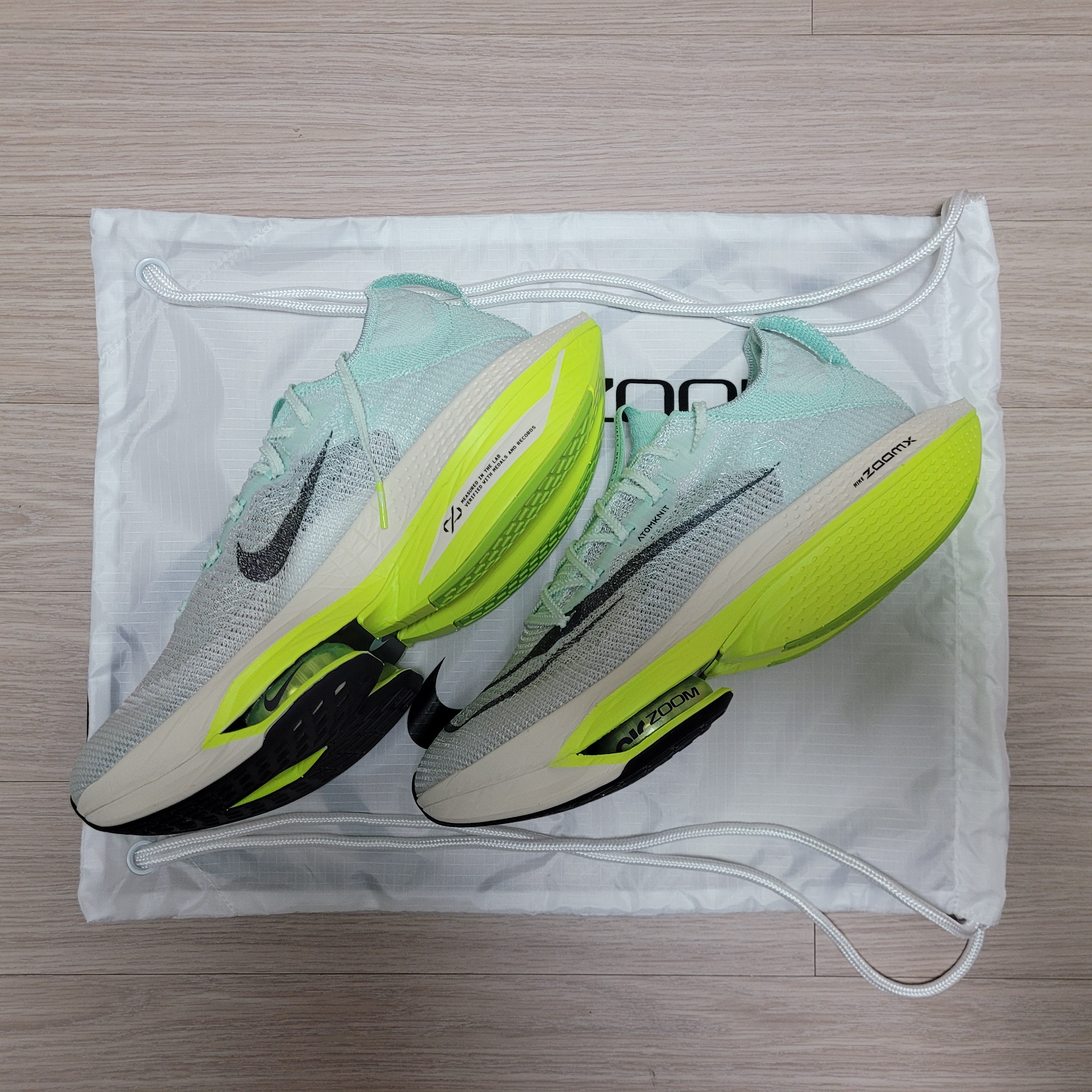 Nike Air Zoom Alphafly Next% 2 Mint Foam 착용 스타일