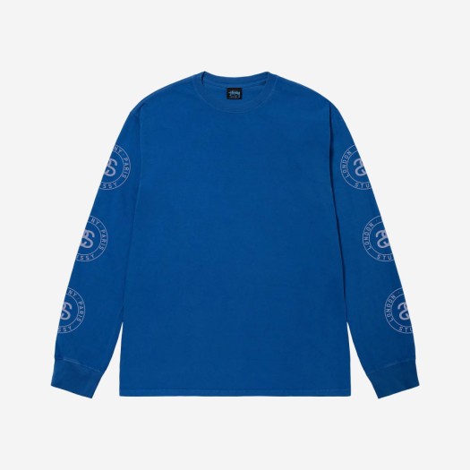 스투시 씰 피그먼트 다이드 롱슬리브 티셔츠 블루