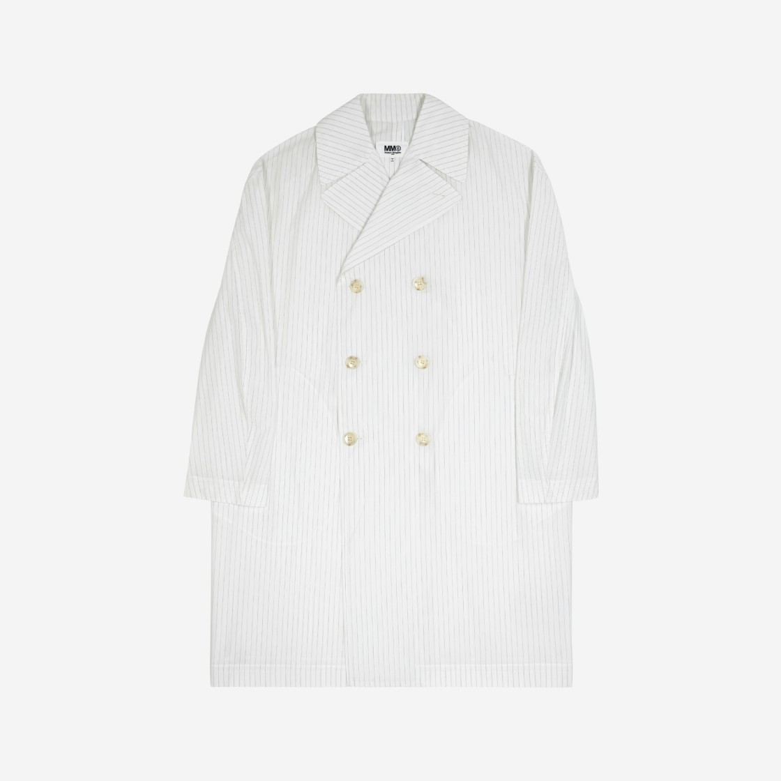 (W) MM6 Maison Margiela Double Breasted Trench Coat White 상세 이미지 1