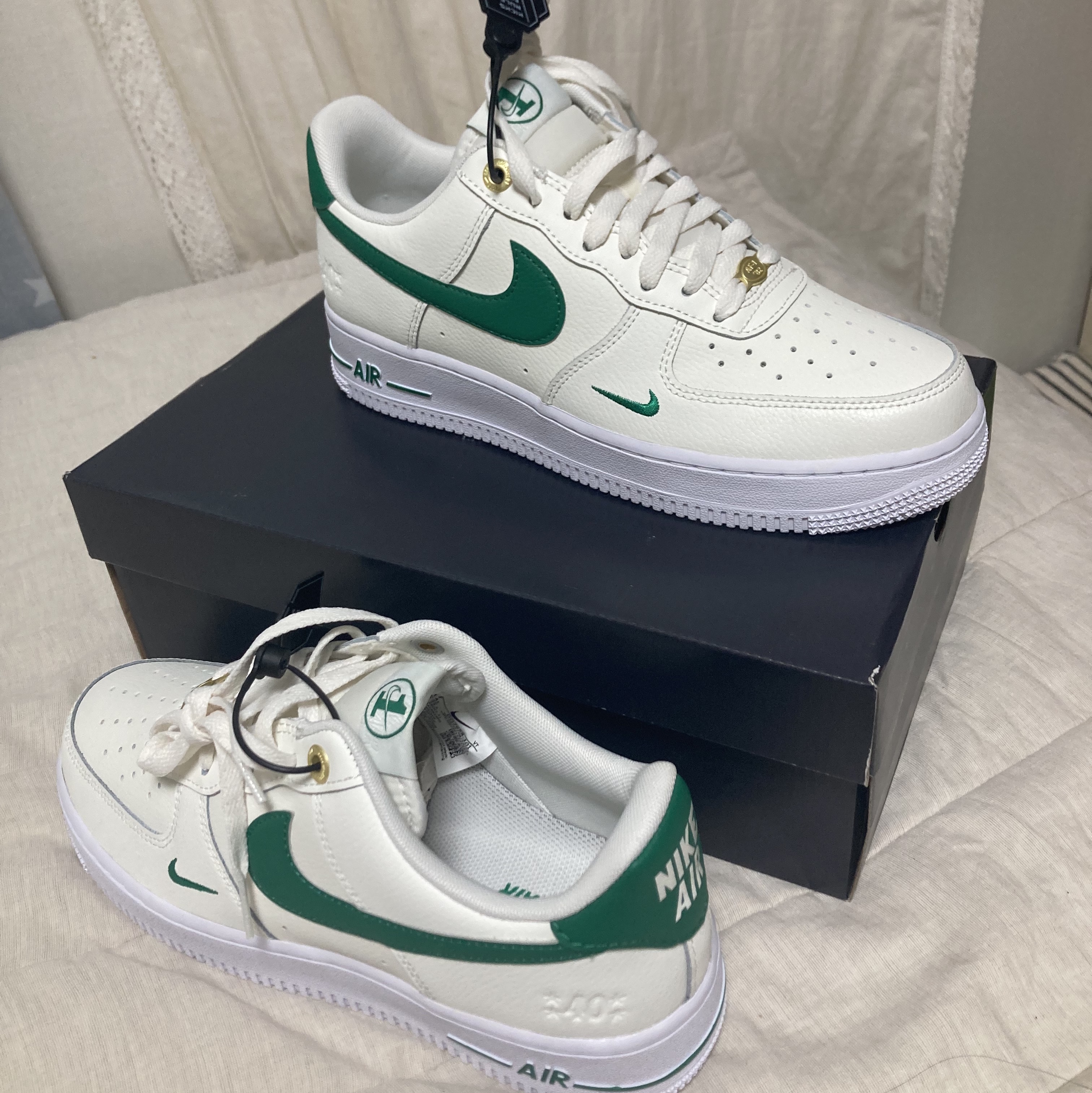 Nike Air Force 1 '07 LV8 40th Anniversary Join Forces Sail Malachite 착용 스타일 - 2