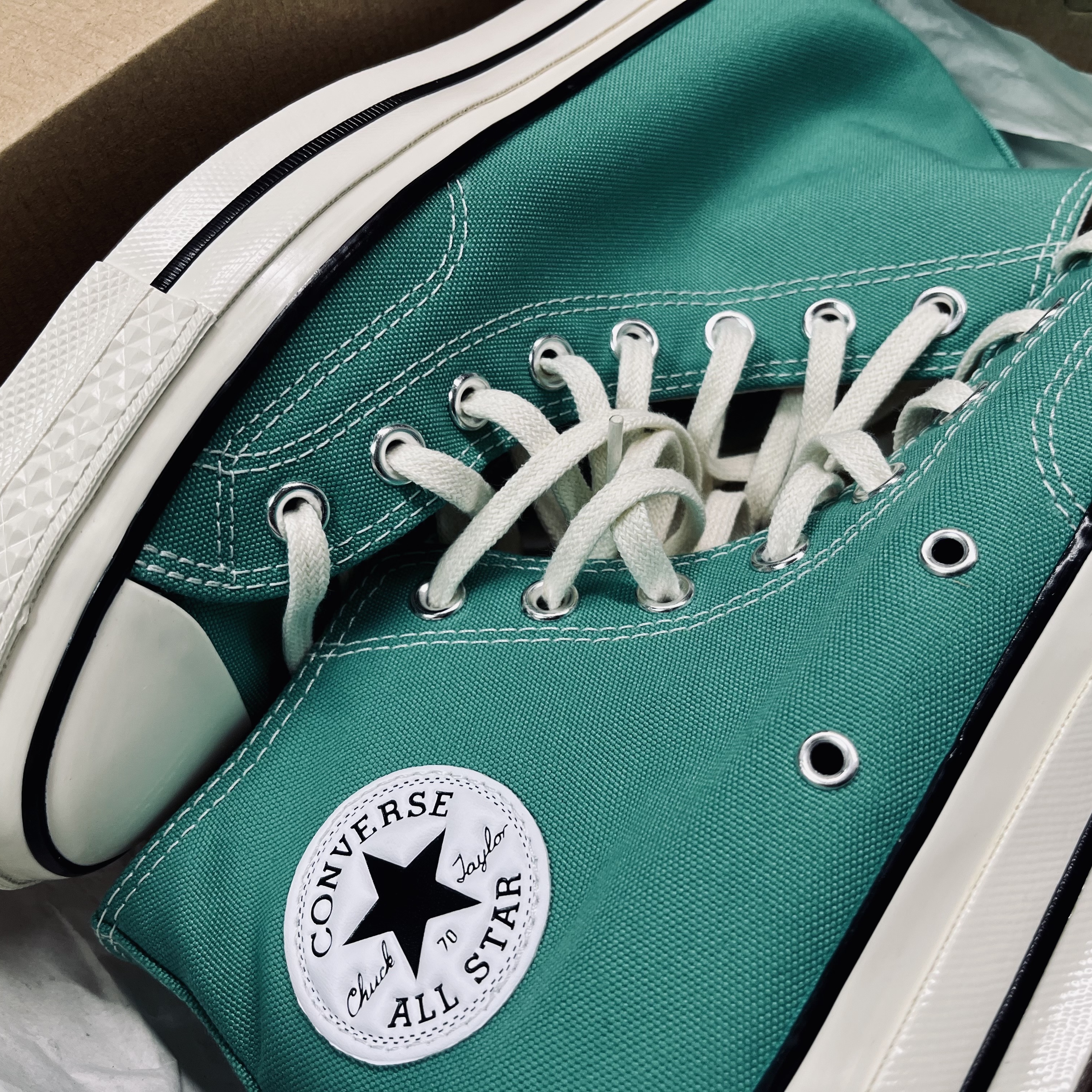 Converse Chuck 70 High Court Green 착용 스타일