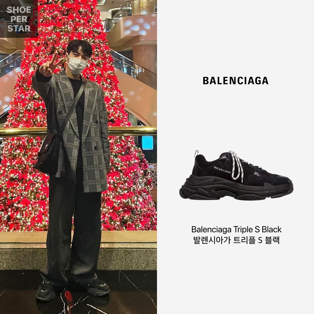 Balenciaga Triple S Black 착용 스타일 - 1
