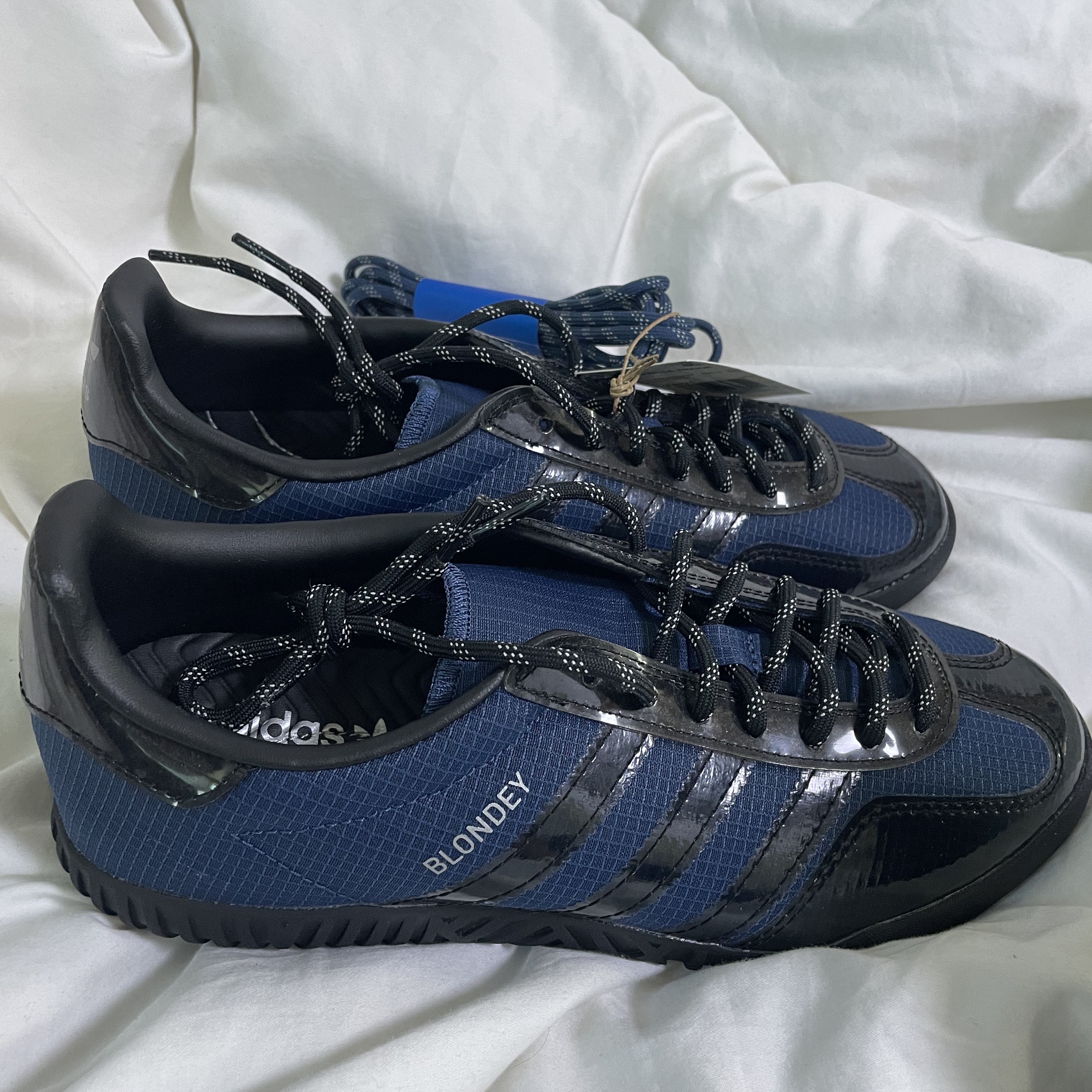 Adidas x Blondey McCoy A.B. Gazelle Indoor Mineral Blue 착용 스타일