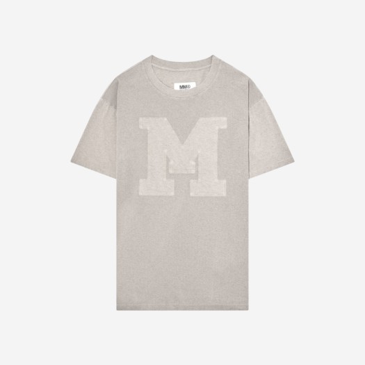 (W) MM6 메종 마르지엘라 M 로고 티셔츠 팔라듐