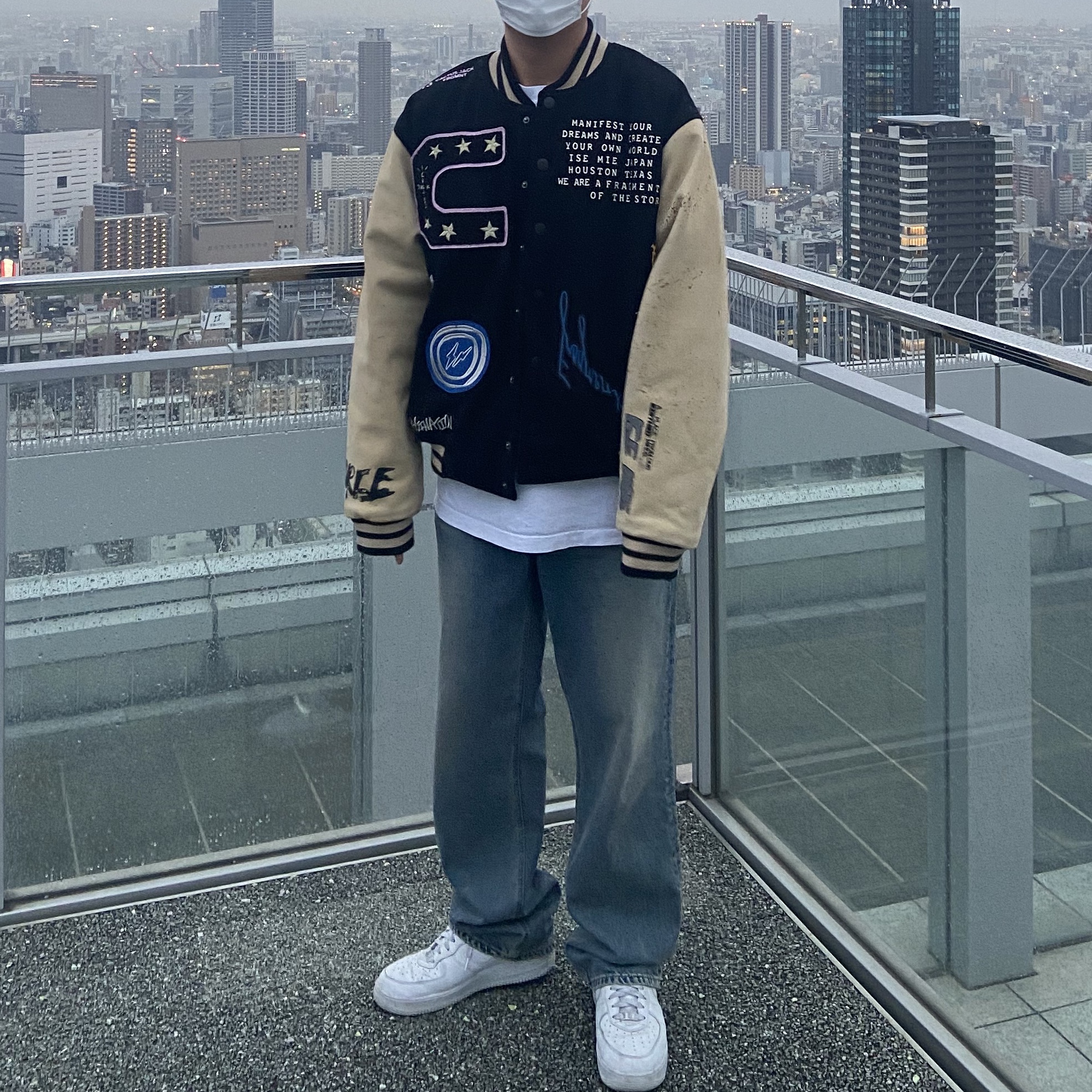 Nike x Supreme Air Force 1 Low White 착용 스타일