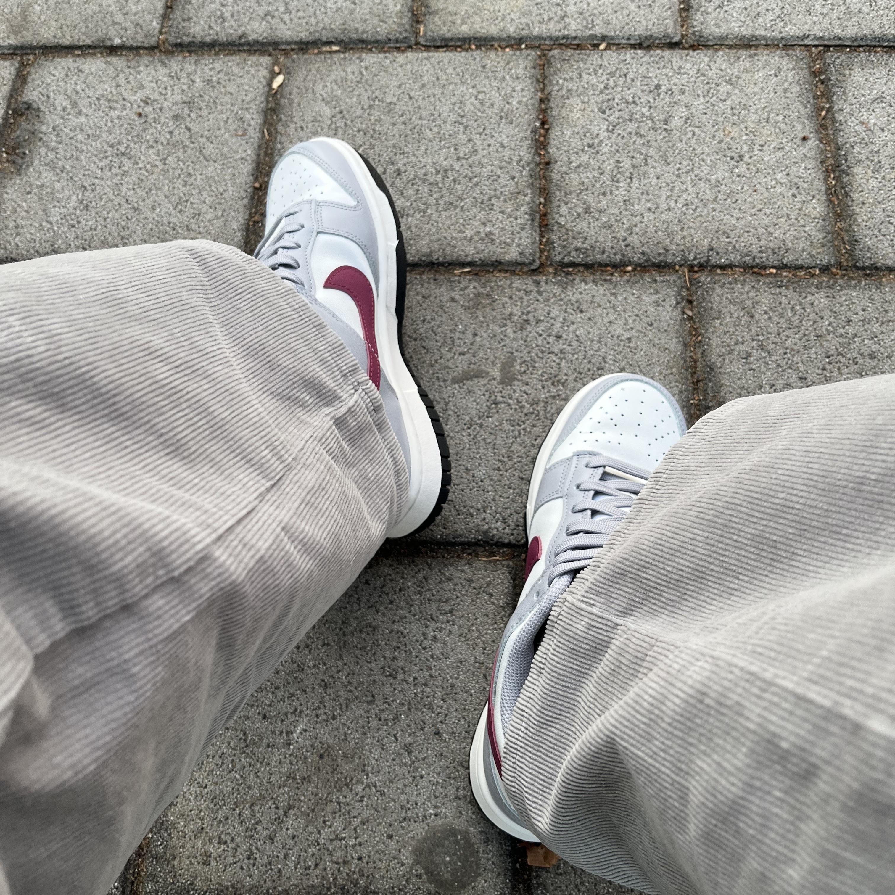 (W) Nike Dunk Low Wolf Grey Rosewood 착용 스타일