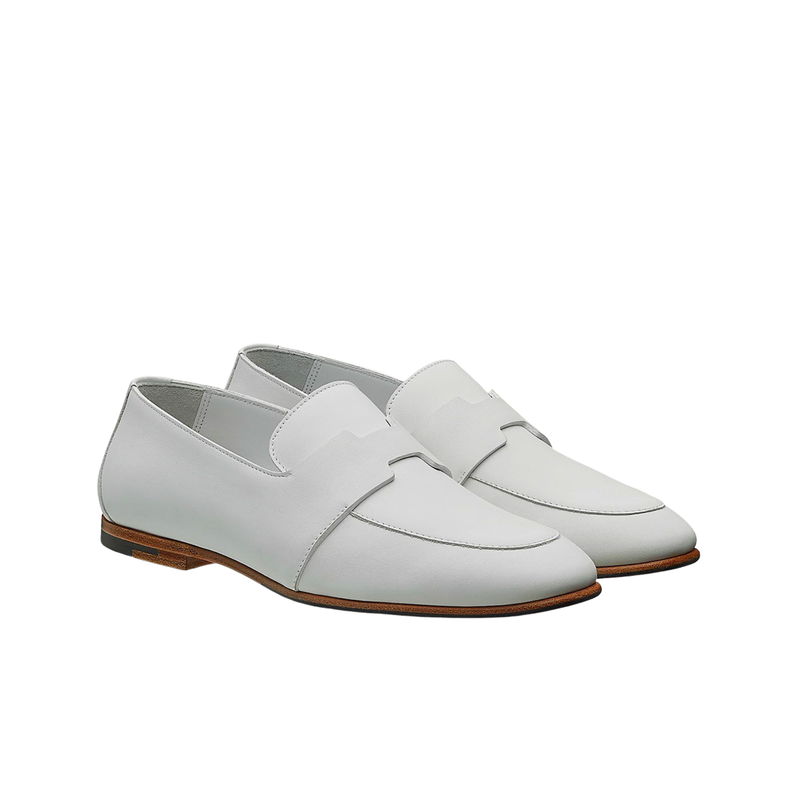 (W) 에르메스 앙코라 로퍼 카프스킨 & 블랑((W) Hermes Ancora Loafers Calfskin & Blanc) - 2