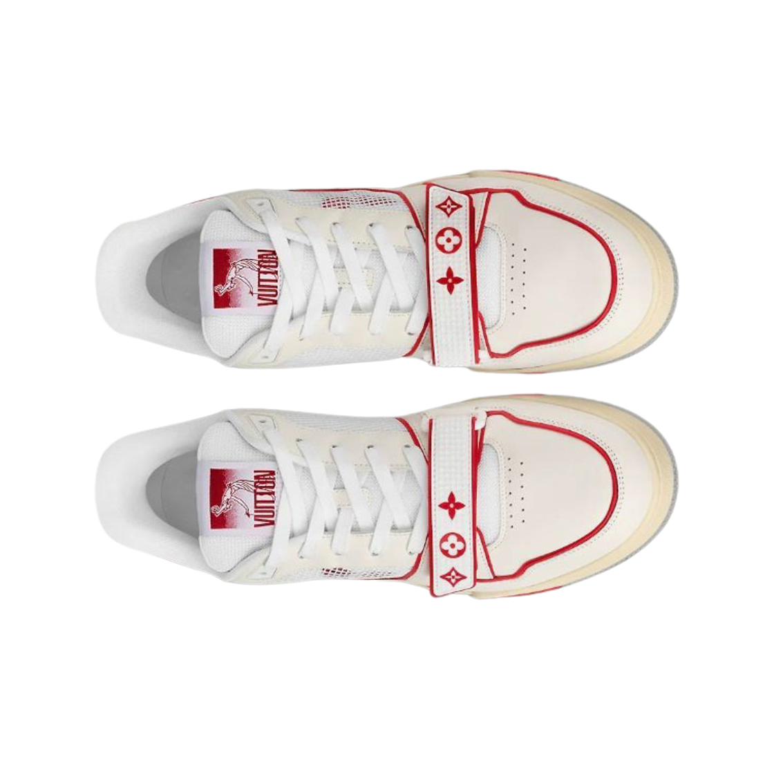 루이비통 LV 트레이너 스니커즈 화이트 레드(Louis Vuitton LV Trainer Sneakers White Red) - 2