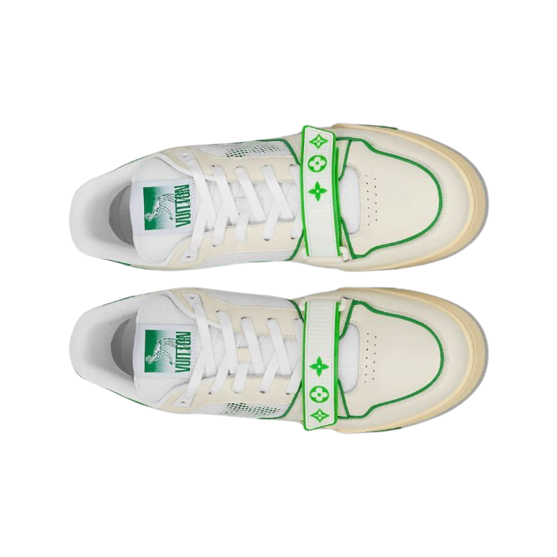 루이비통 LV 트레이너 스니커즈 화이트 그린(Louis Vuitton LV Trainer Sneakers White Green) - 2