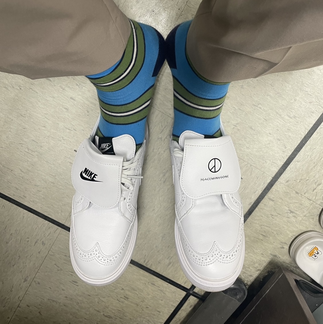 Nike x Peaceminusone Kwondo1 White 착용 스타일