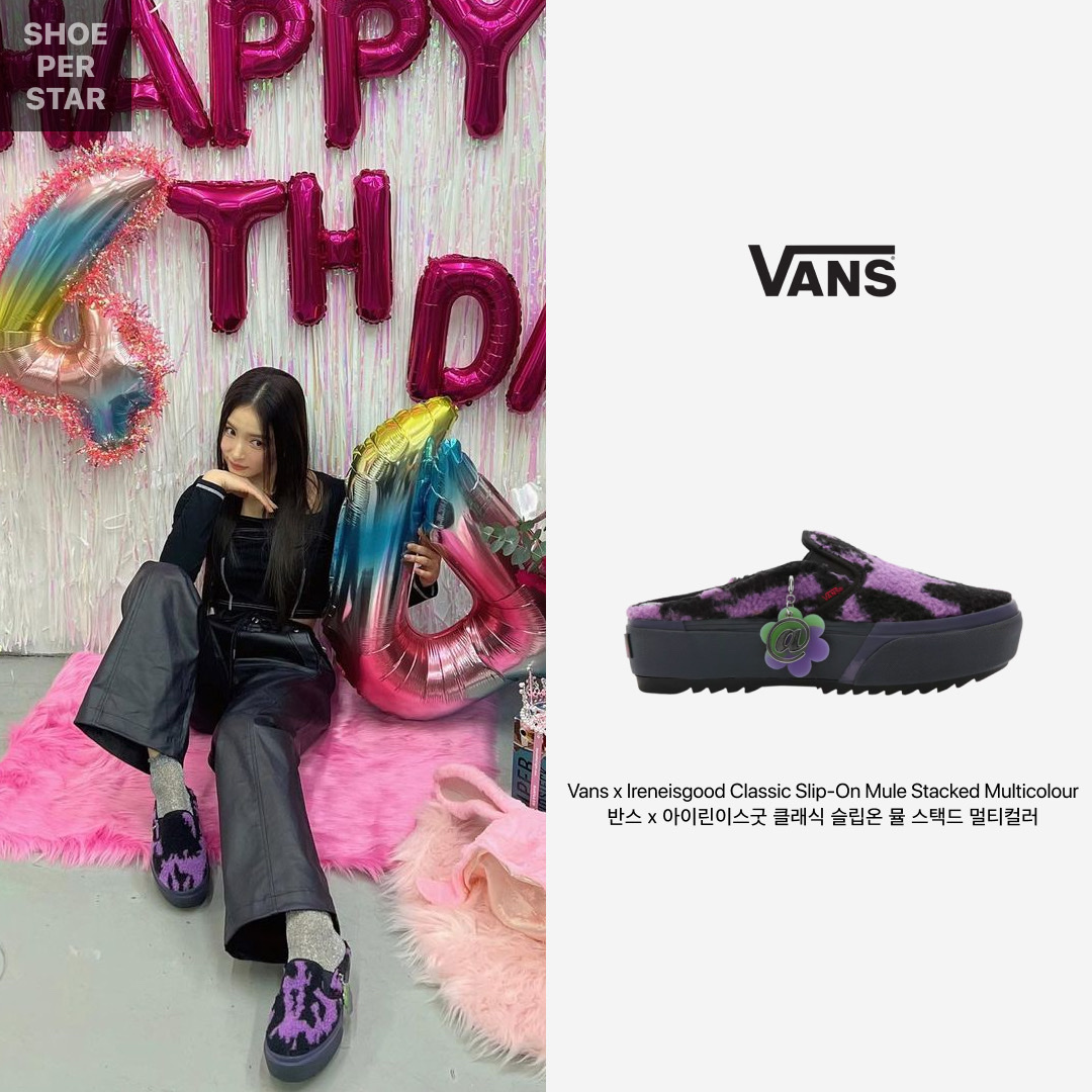 Vans x Ireneisgood Classic Slip-On Mule Stacked Multicolour 착용 스타일 - 1