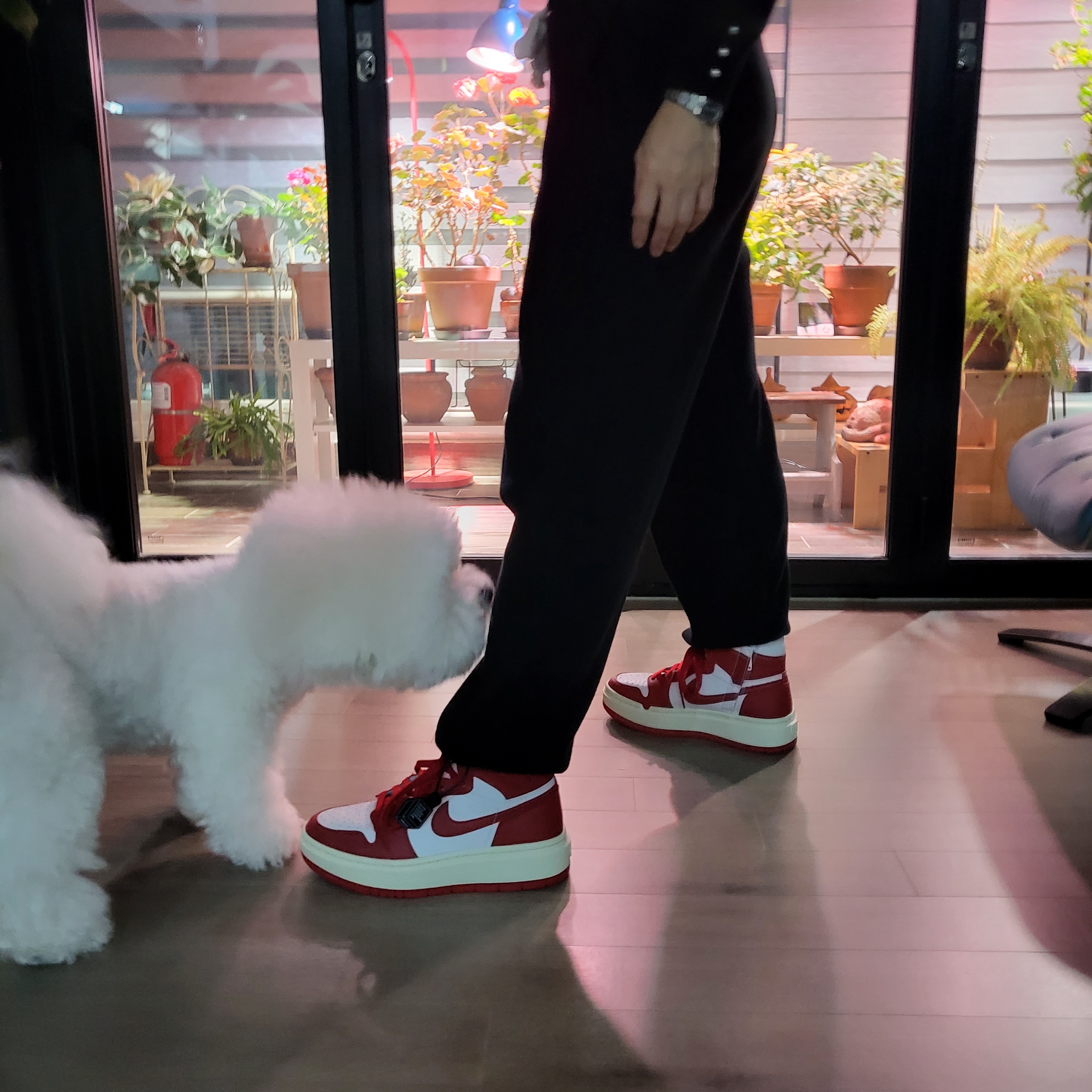 (W) Jordan 1 Elevate High Varsity Red 착용 스타일