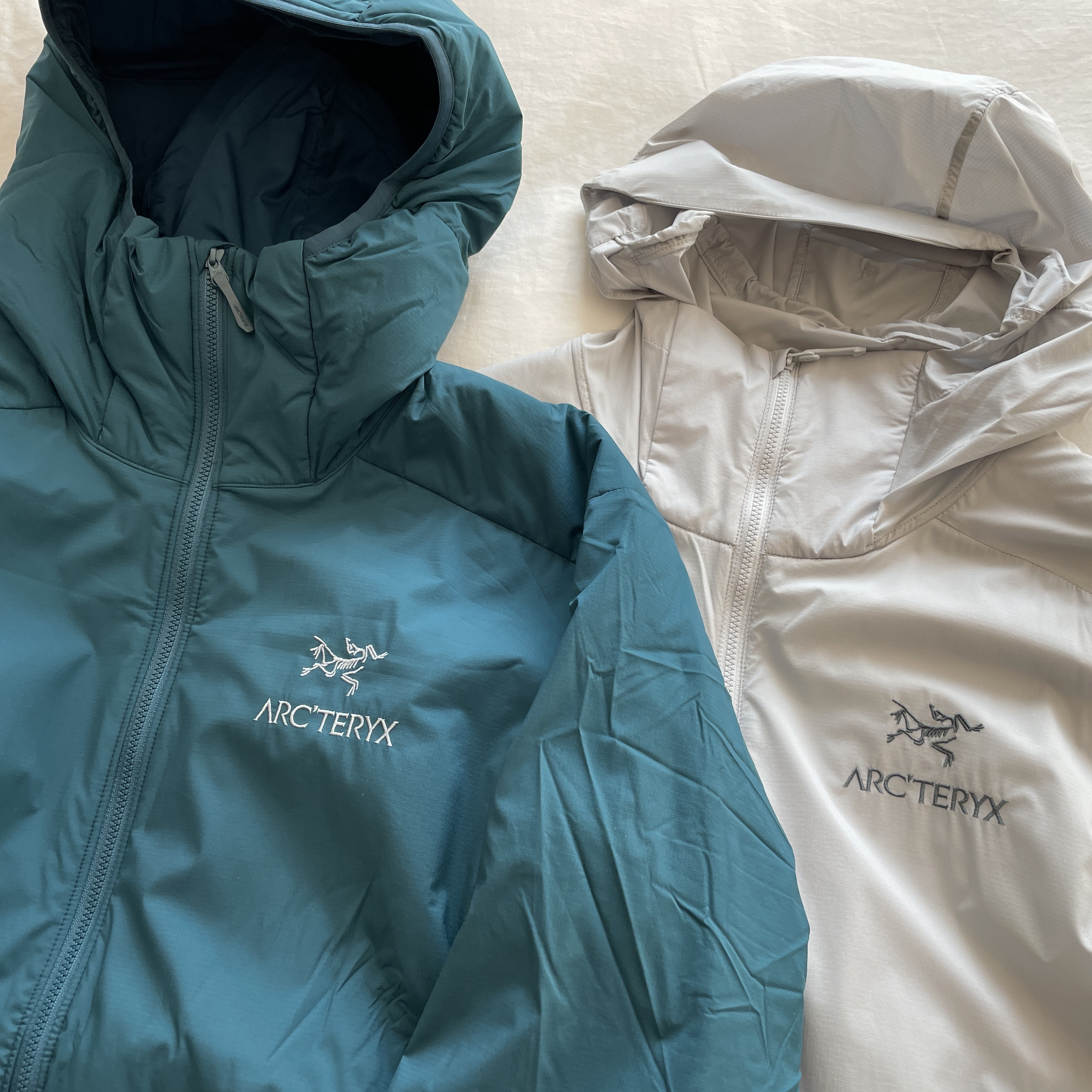 Arc'teryx Atom LT Hoody Timelapse, Arc'teryx Atom SL Hoody Solitude 착용 스타일