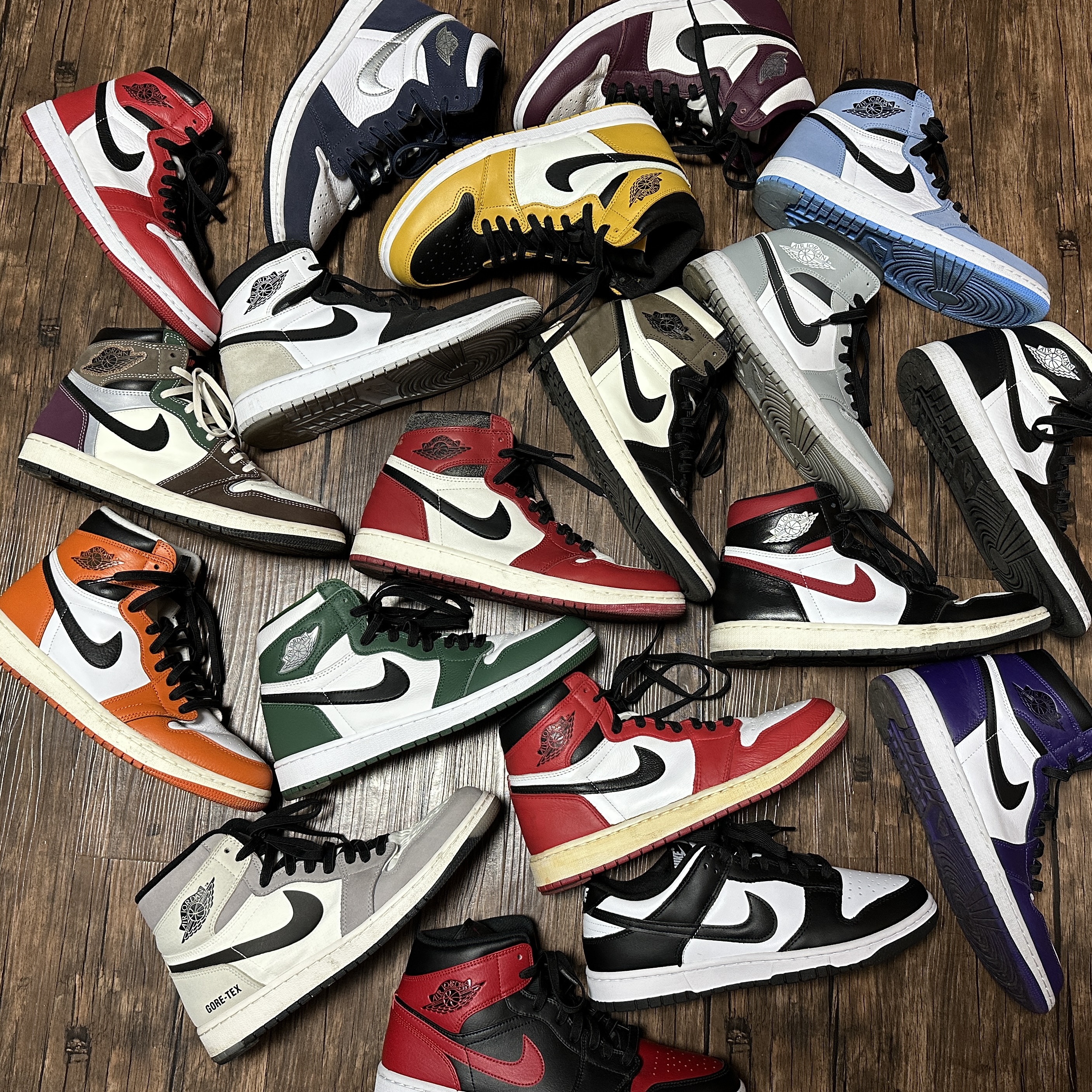 Jordan 1 Retro High OG Chicago 2022, Jordan 1 Retro High OG Gorge Green 착용 스타일