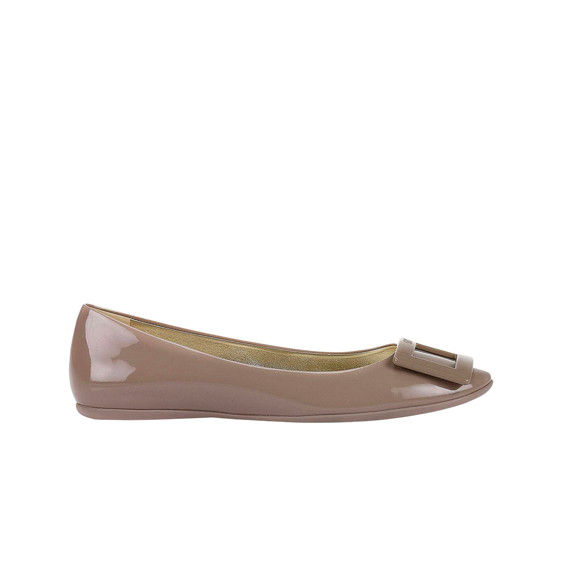 (W) 로저 비비에 고메트 발레리나 인 페이턴트 레더 베이지((W) Roger Vivier Gommette Ballerinas in Patent Leather Beige) - 1