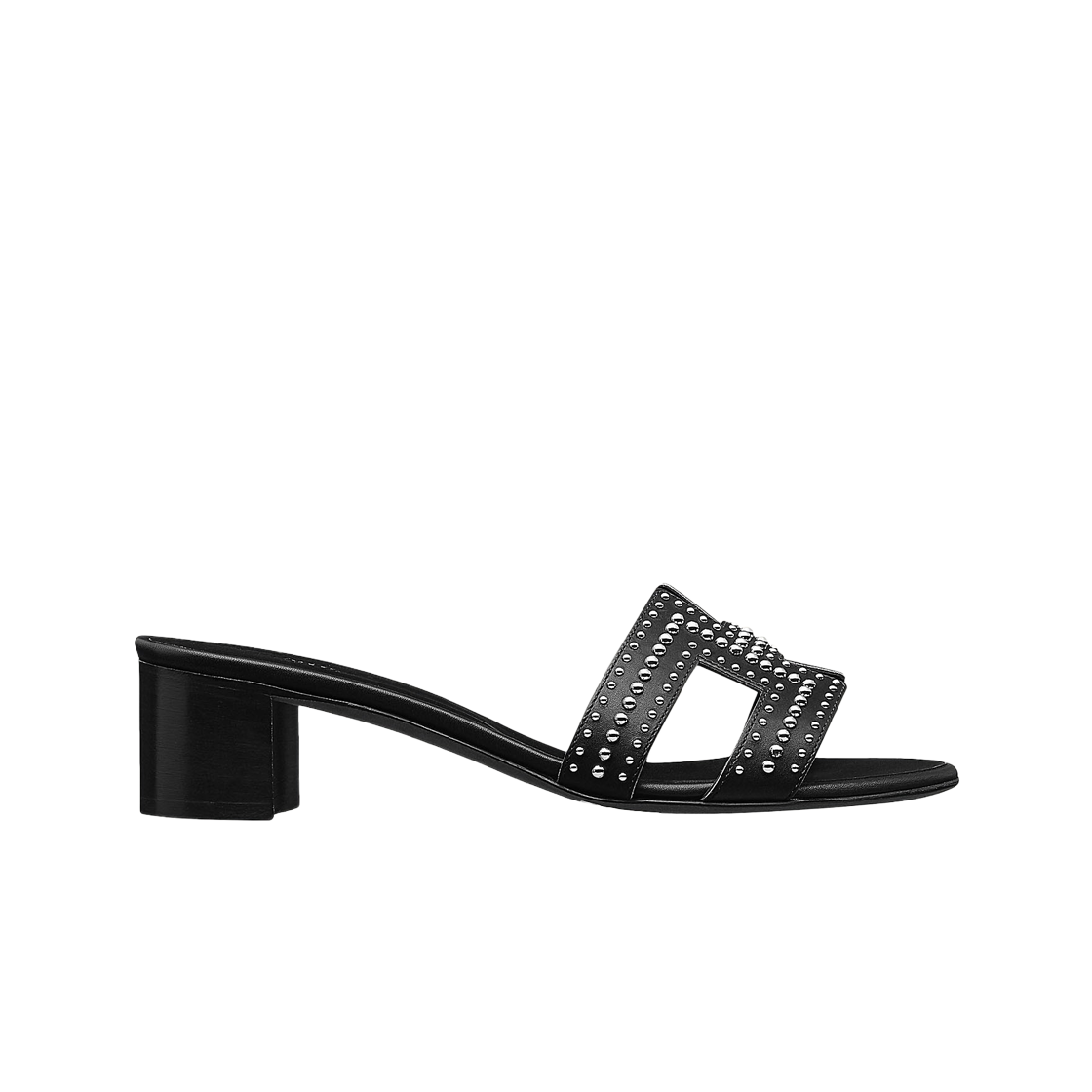 (W) 에르메스 미니 스터드 오아시스 샌들 카프스킨 & 누아((W) Hermes Mini Stud Oasis Sandal Calfskin & Noir) - 1