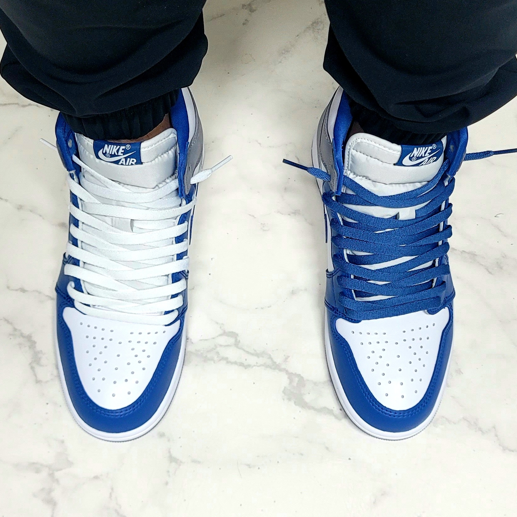 Jordan 1 Retro High OG True Blue 착용 스타일 - 2