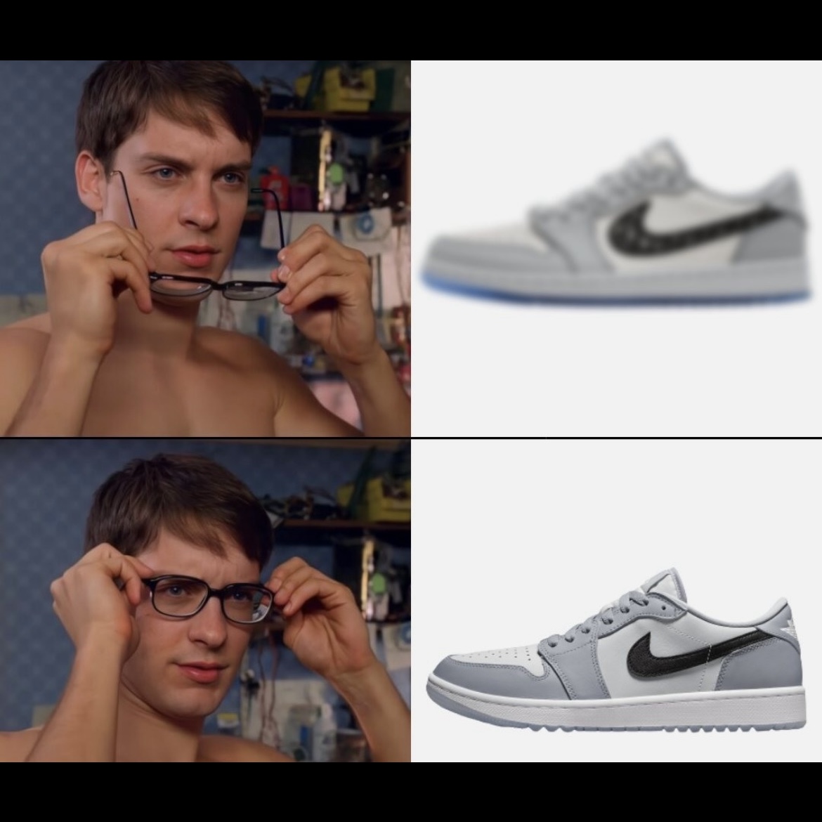 Jordan 1 Low Golf Wolf Grey 착용 스타일 - 2