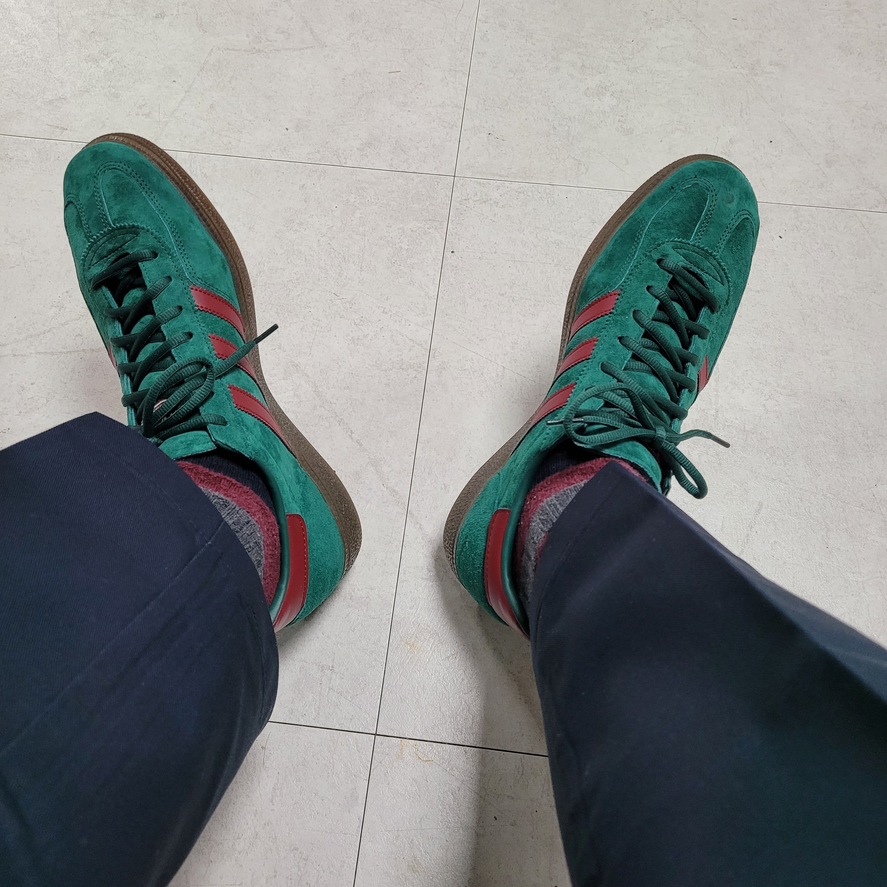 Adidas Spezial Handball Collegiate Green 착용 스타일 - 2