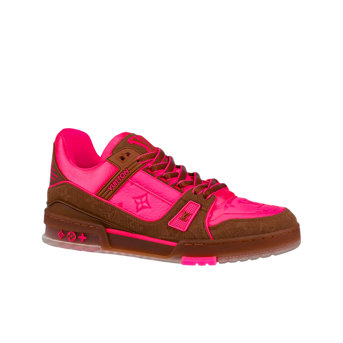 루이비통 LV 트레이너 스니커즈 핑크 브라운(Louis Vuitton LV Trainer Sneakers Pink Brown) - 1