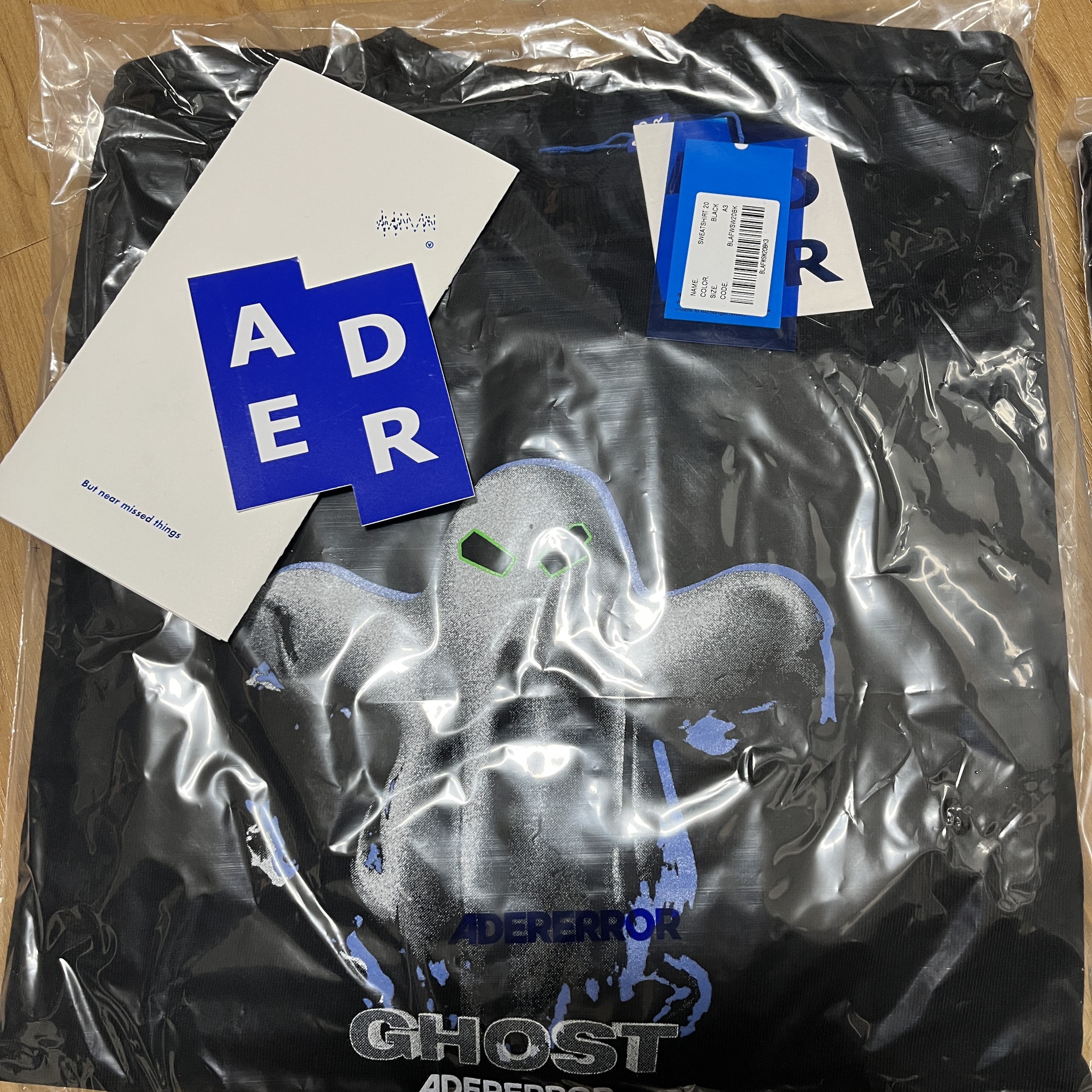 Ader Error Ghost Sweatshirt Noir 착용 스타일