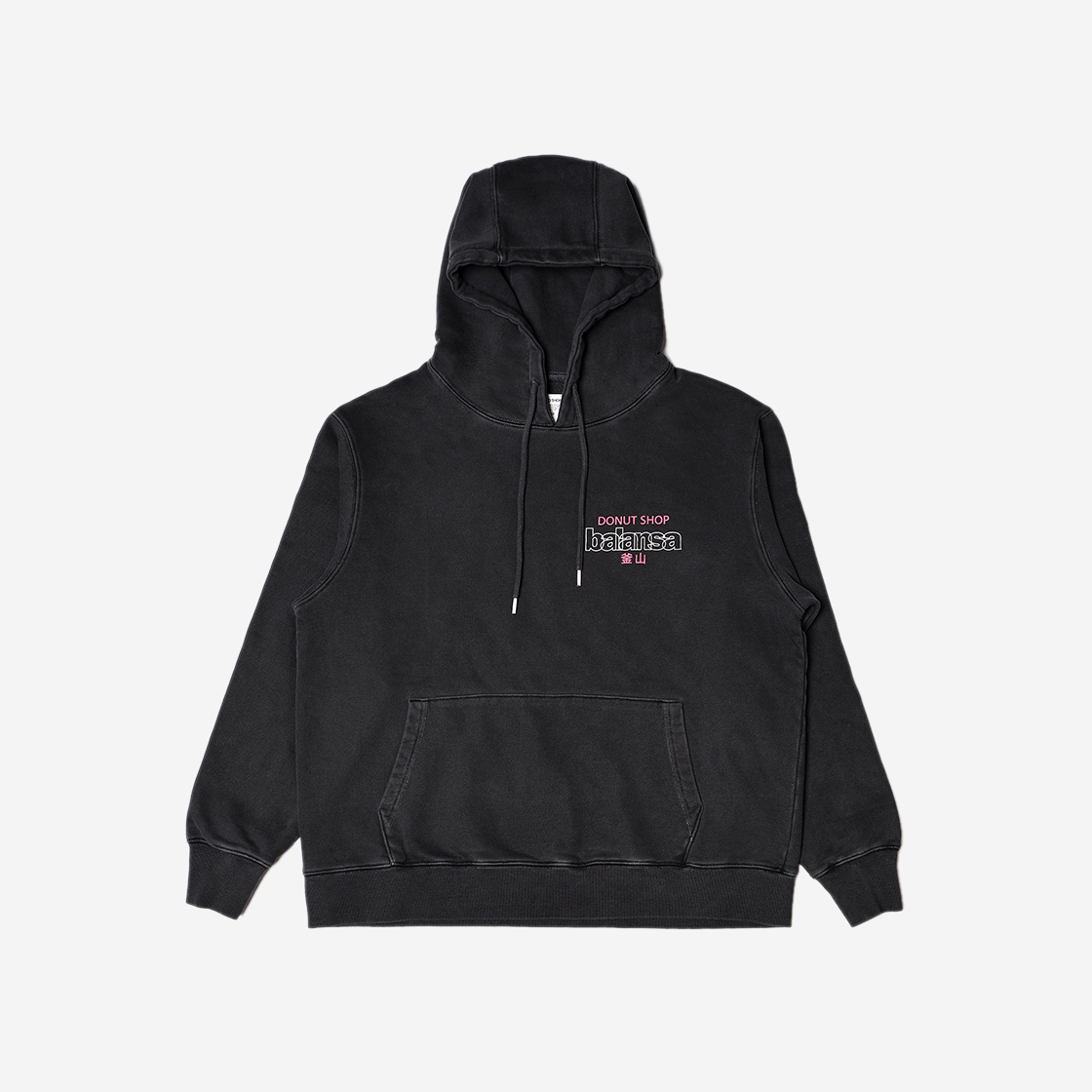 [KREAM 단독] 노티드 x 발란사 피그먼트 후드 블랙([KREAM 단독] Knotted x Balansa Pigment Hoodie Black)