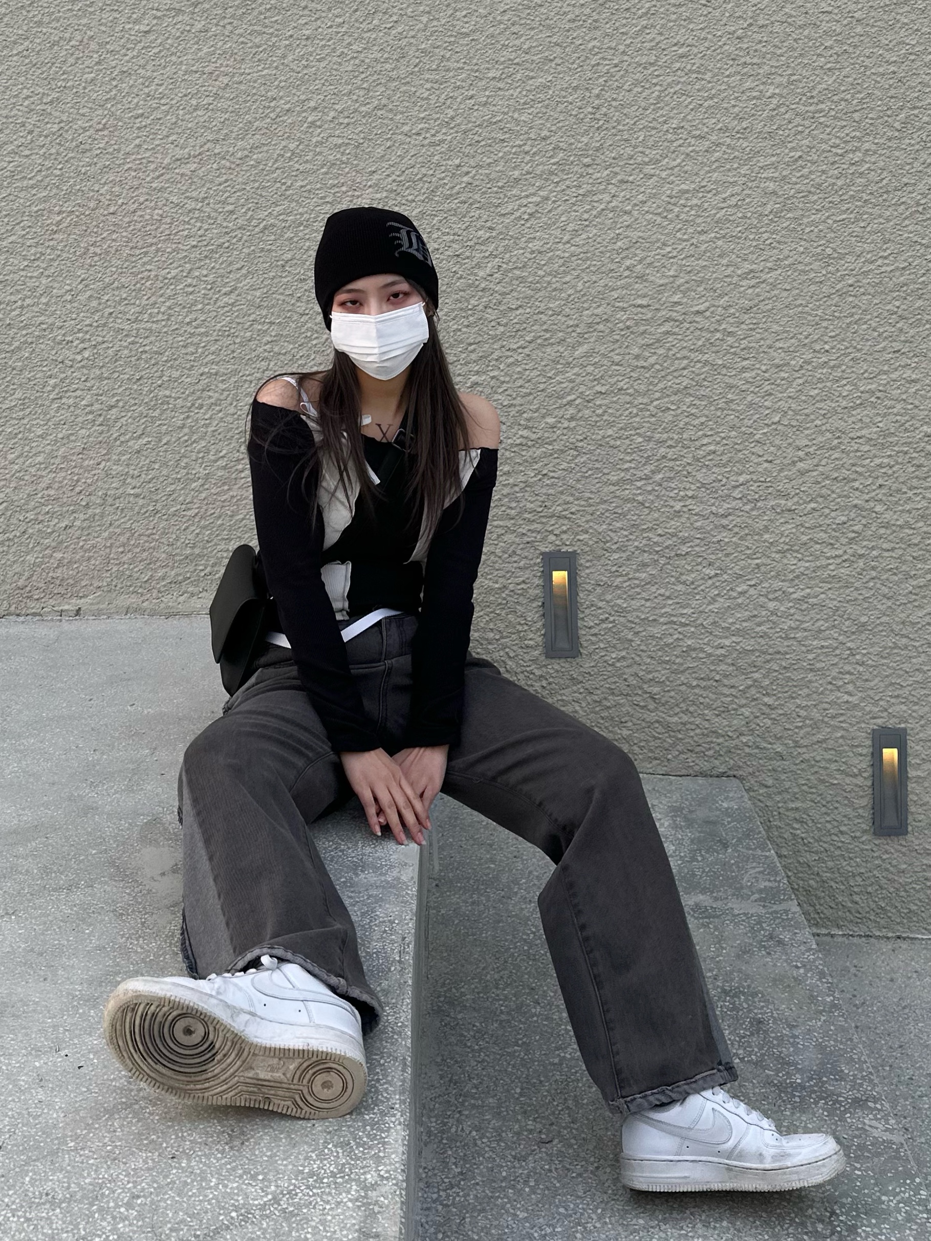 (W) Nike Air Force 1 '07 Low White 착용 스타일 - 1