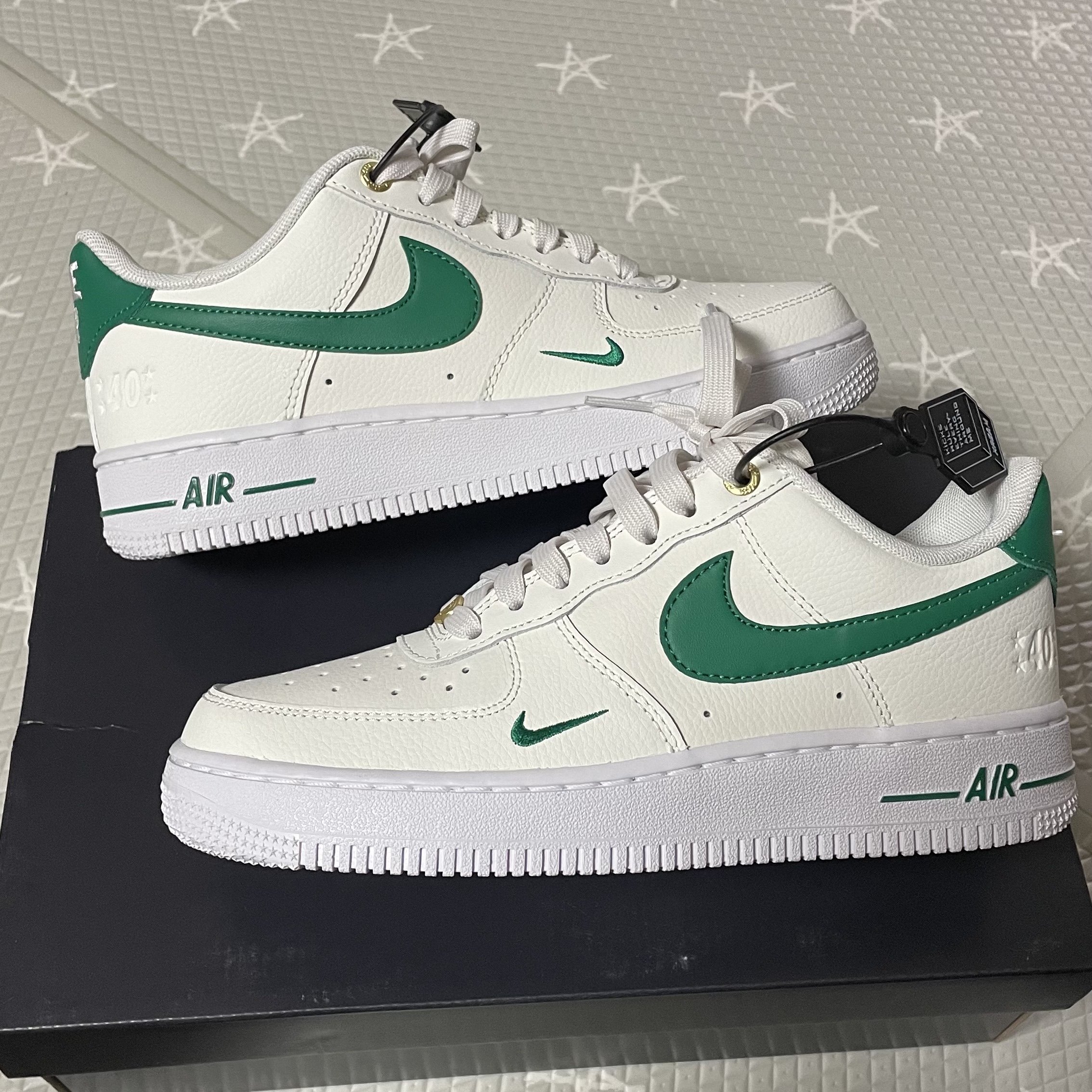 (W) Nike Air Force 1 '07 SE 40th Anniversary Join Forces Sail Malachite 착용 스타일 - 1