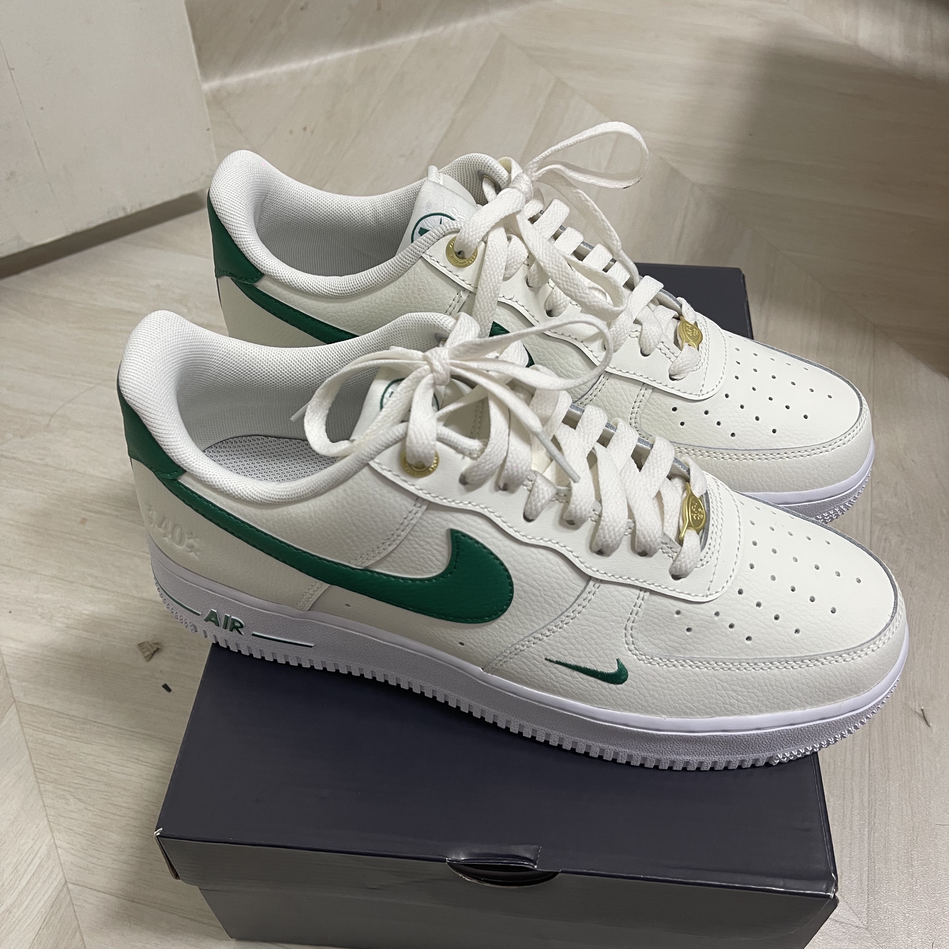 Nike Air Force 1 '07 LV8 40th Anniversary Join Forces Sail Malachite 착용 스타일