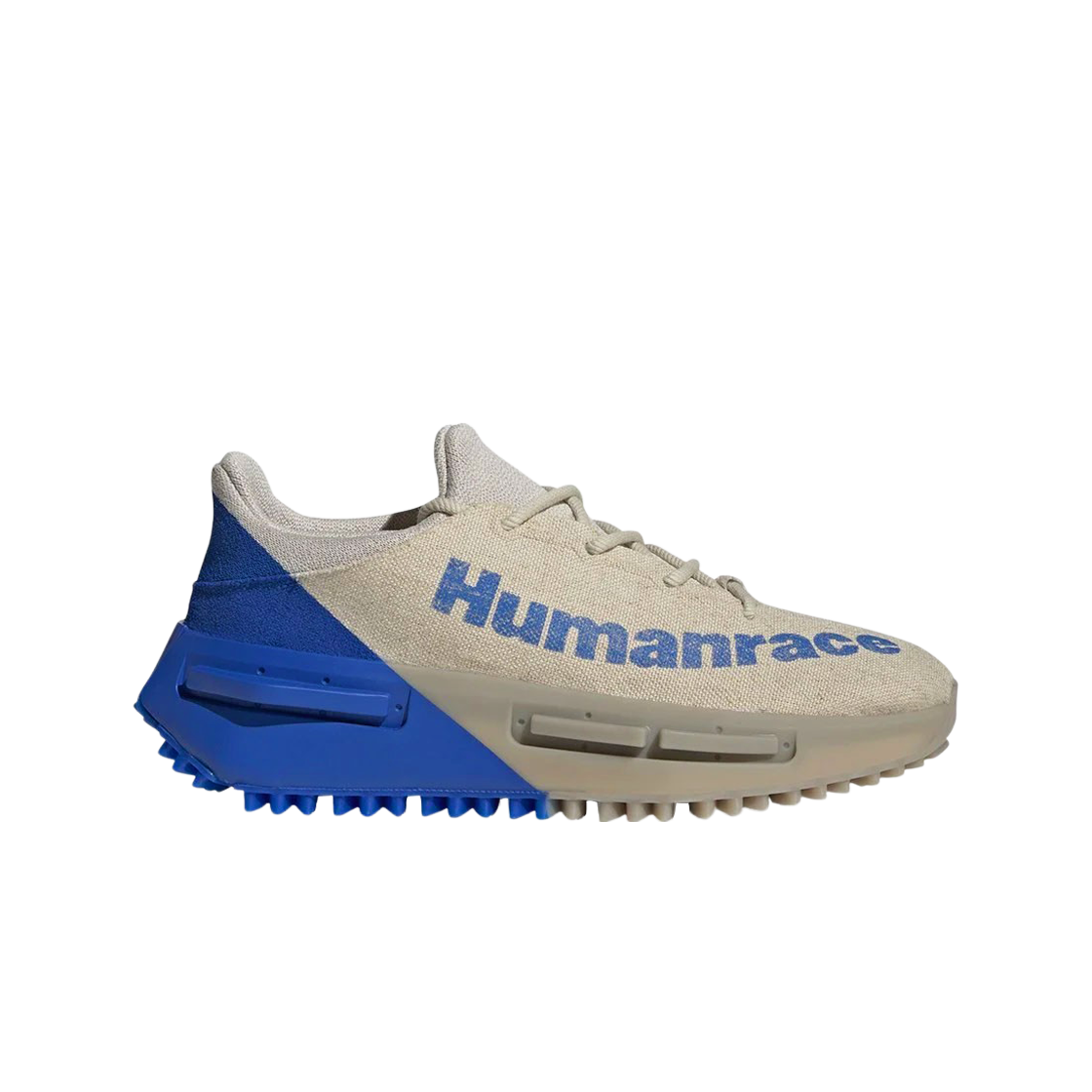 아디다스 x 퍼렐 윌리엄스 휴먼레이스 NMD S1 마브스 라이트 브라운 볼드 블루