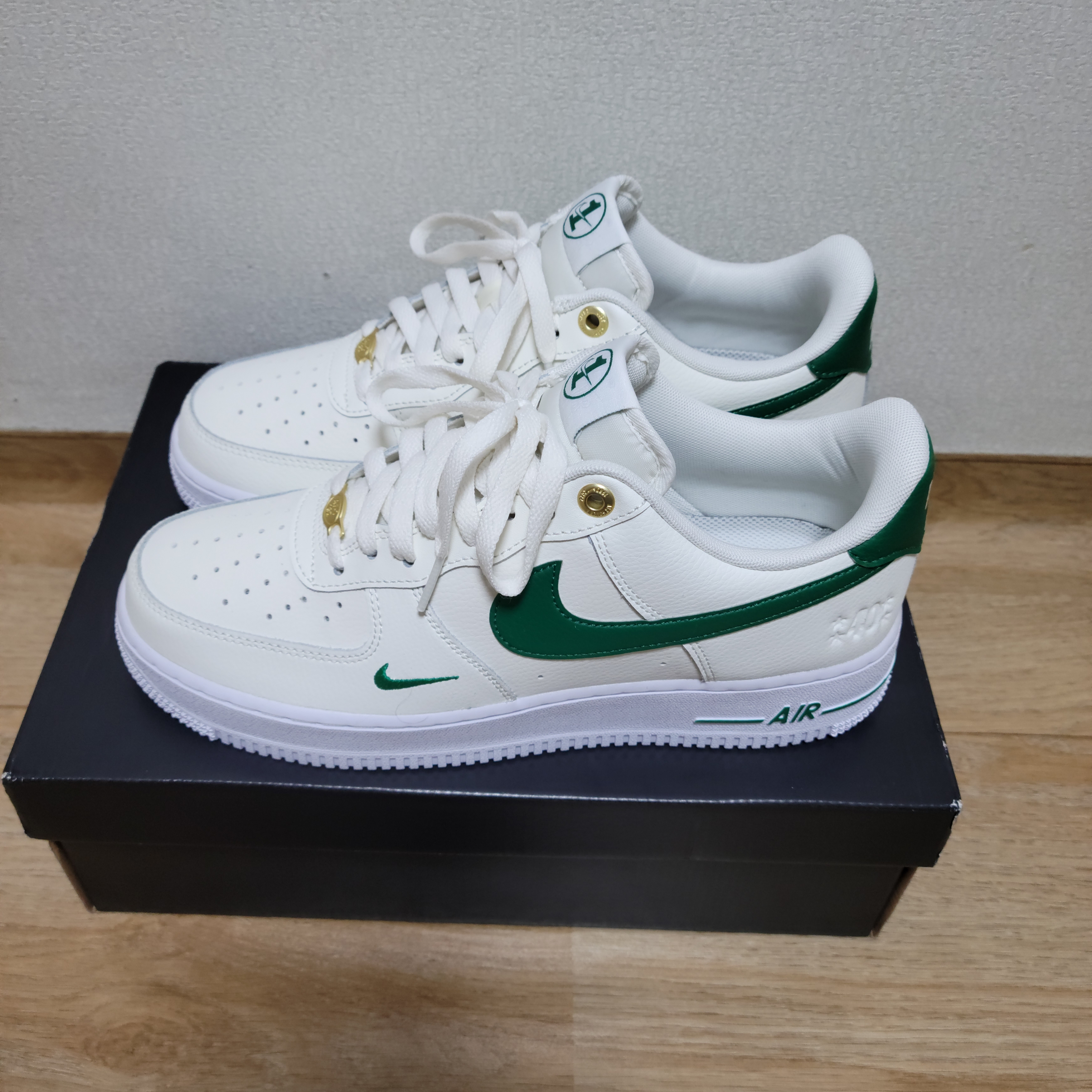 Nike Air Force 1 '07 LV8 40th Anniversary Join Forces Sail Malachite 착용 스타일 - 2