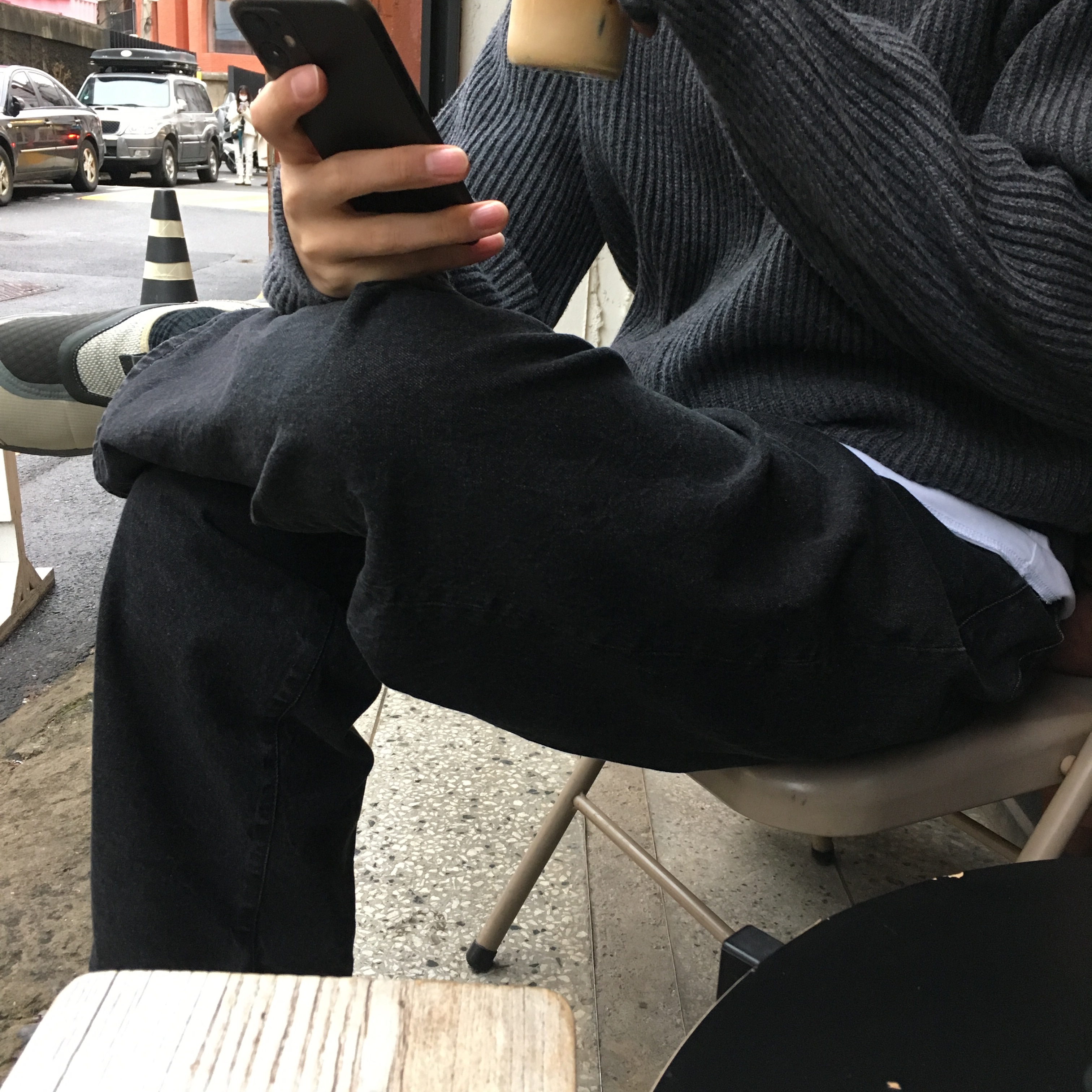 Salomon RX Snug Moss Gray 착용 스타일