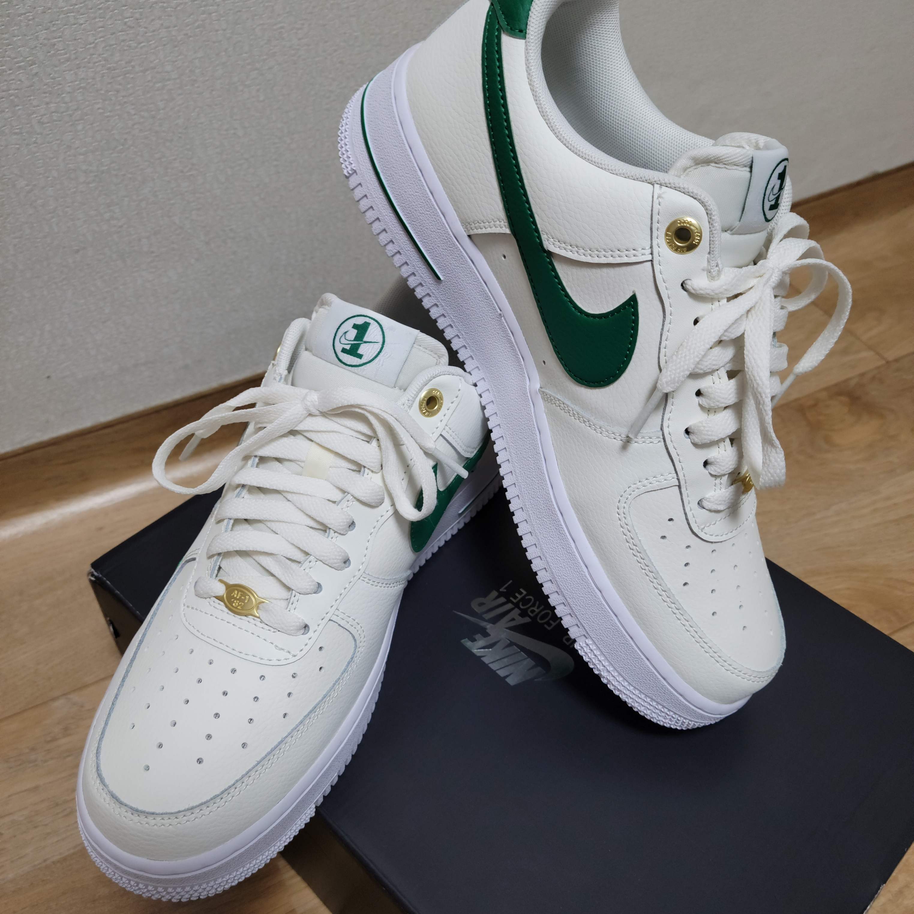Nike Air Force 1 '07 LV8 40th Anniversary Join Forces Sail Malachite 착용 스타일 - 4
