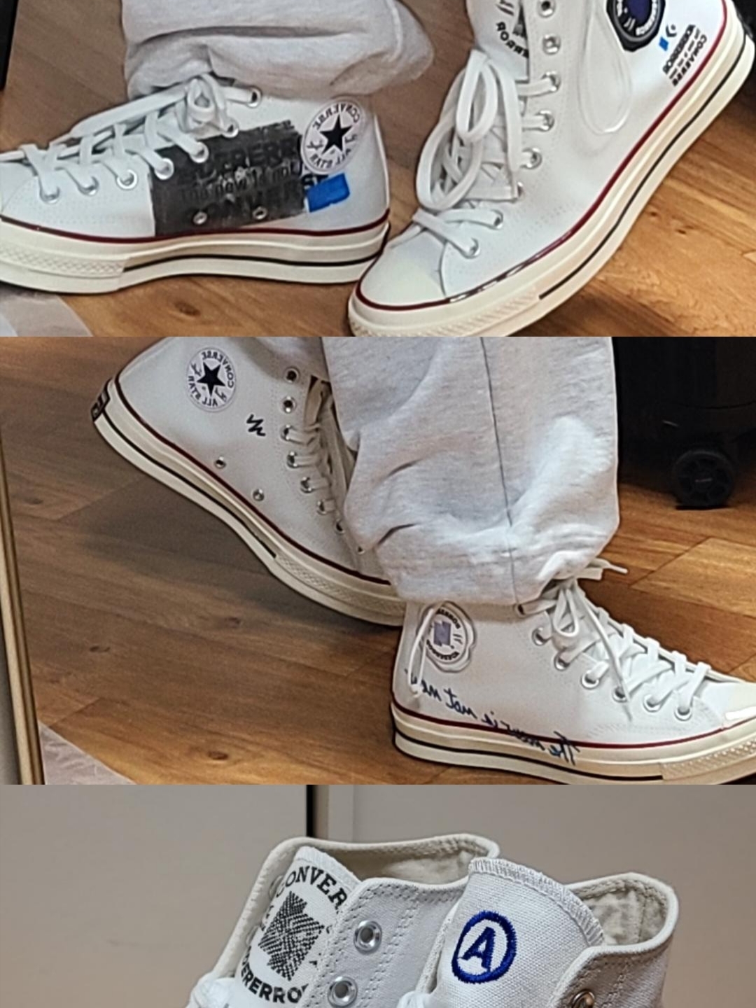 Converse x Ader Error Chuck 70 High White 착용 스타일