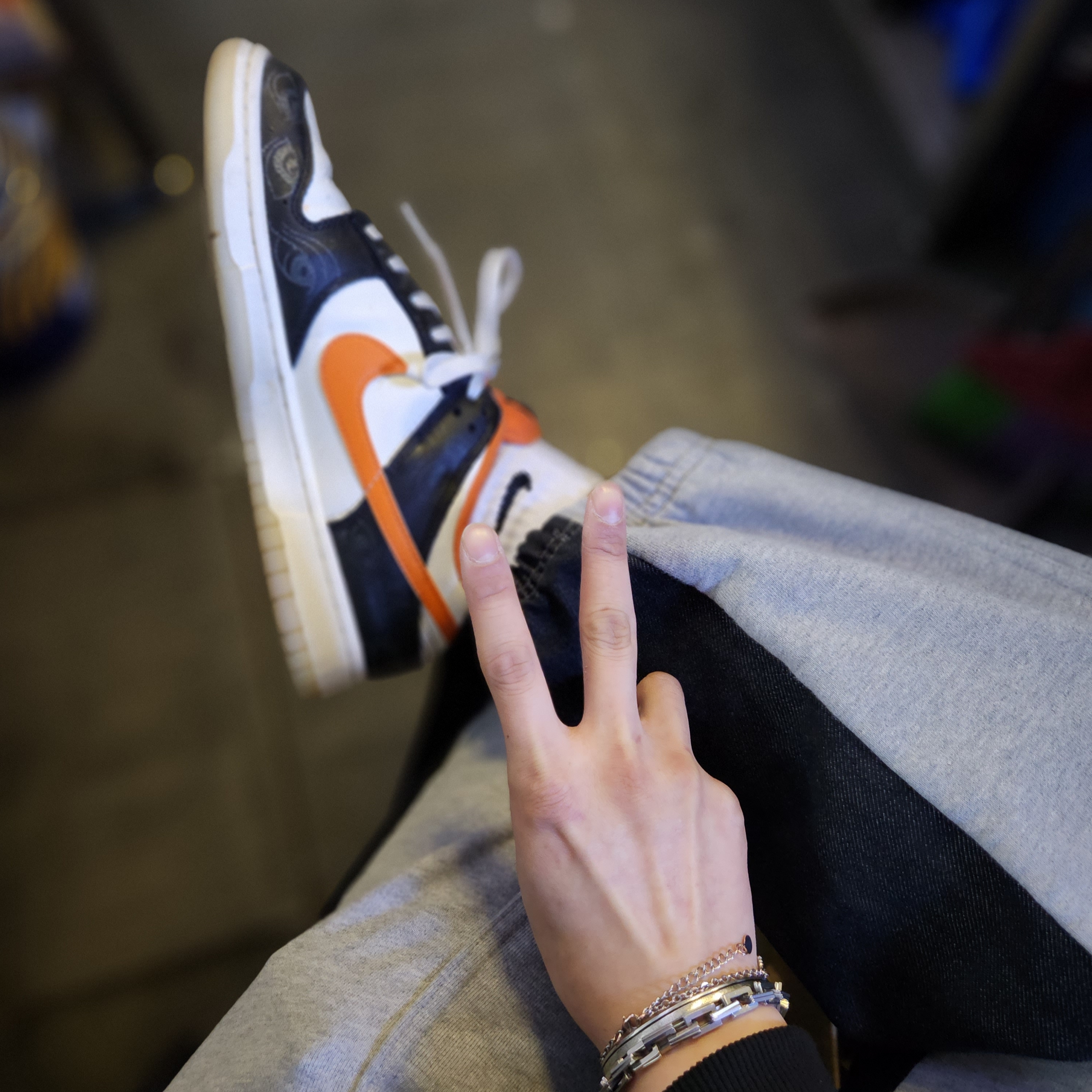 Nike Dunk Low Retro PRM Halloween 착용 스타일 - 1