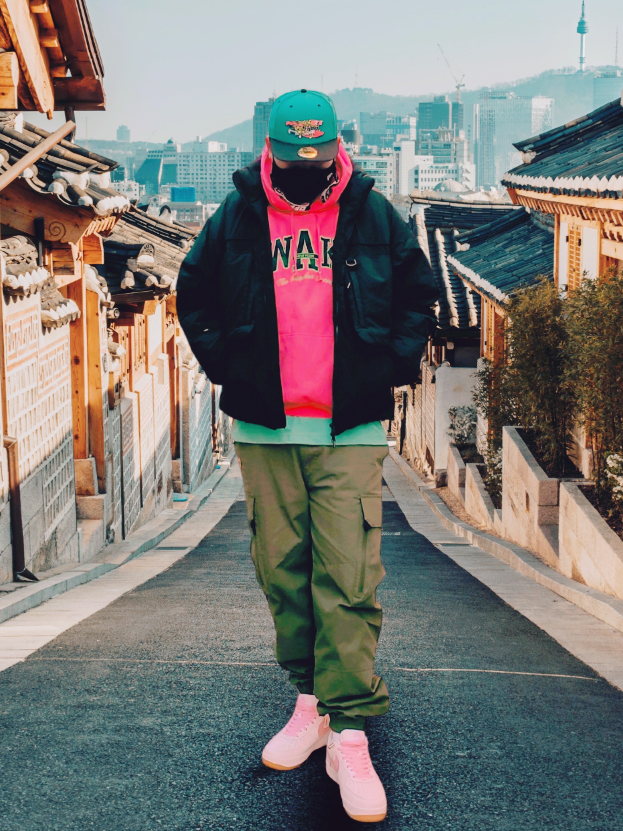 Nike Air Force 1 Low Retro Color of the Month White Pink 착용 스타일